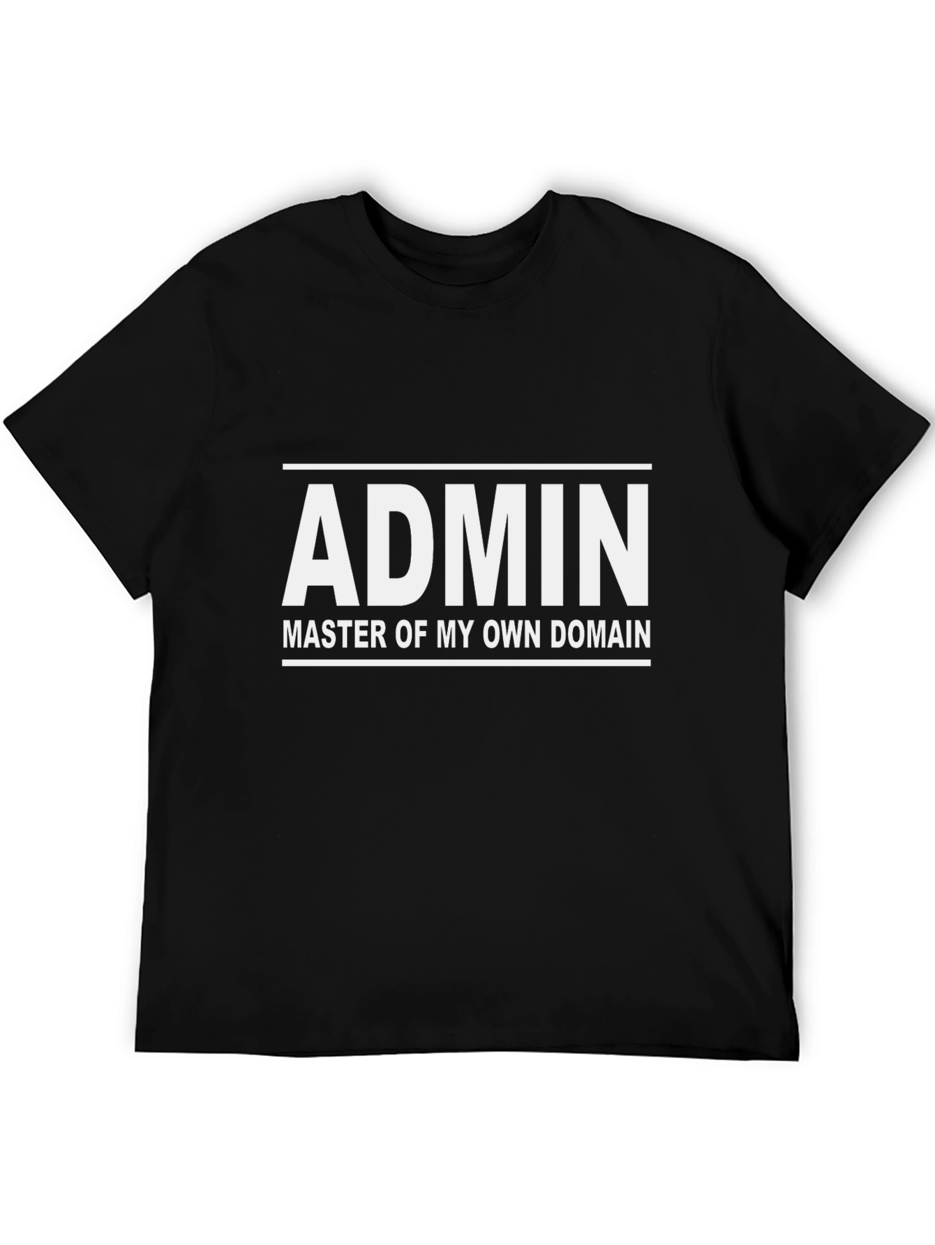 Admin Master T-Shirt - Black Crew Neck Tee