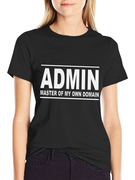 Admin Master T-Shirt - Black Crew Neck Tee