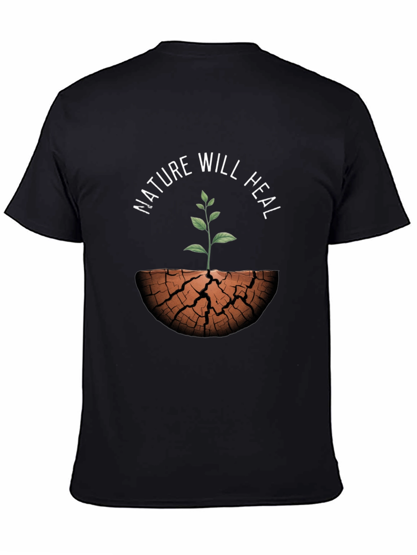 Nature Will Heal Graphic Tee - Black