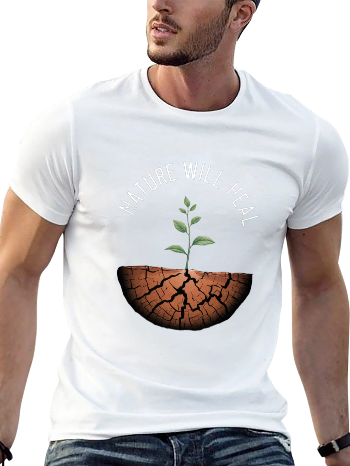 Nature Will Heal Graphic Tee - Black