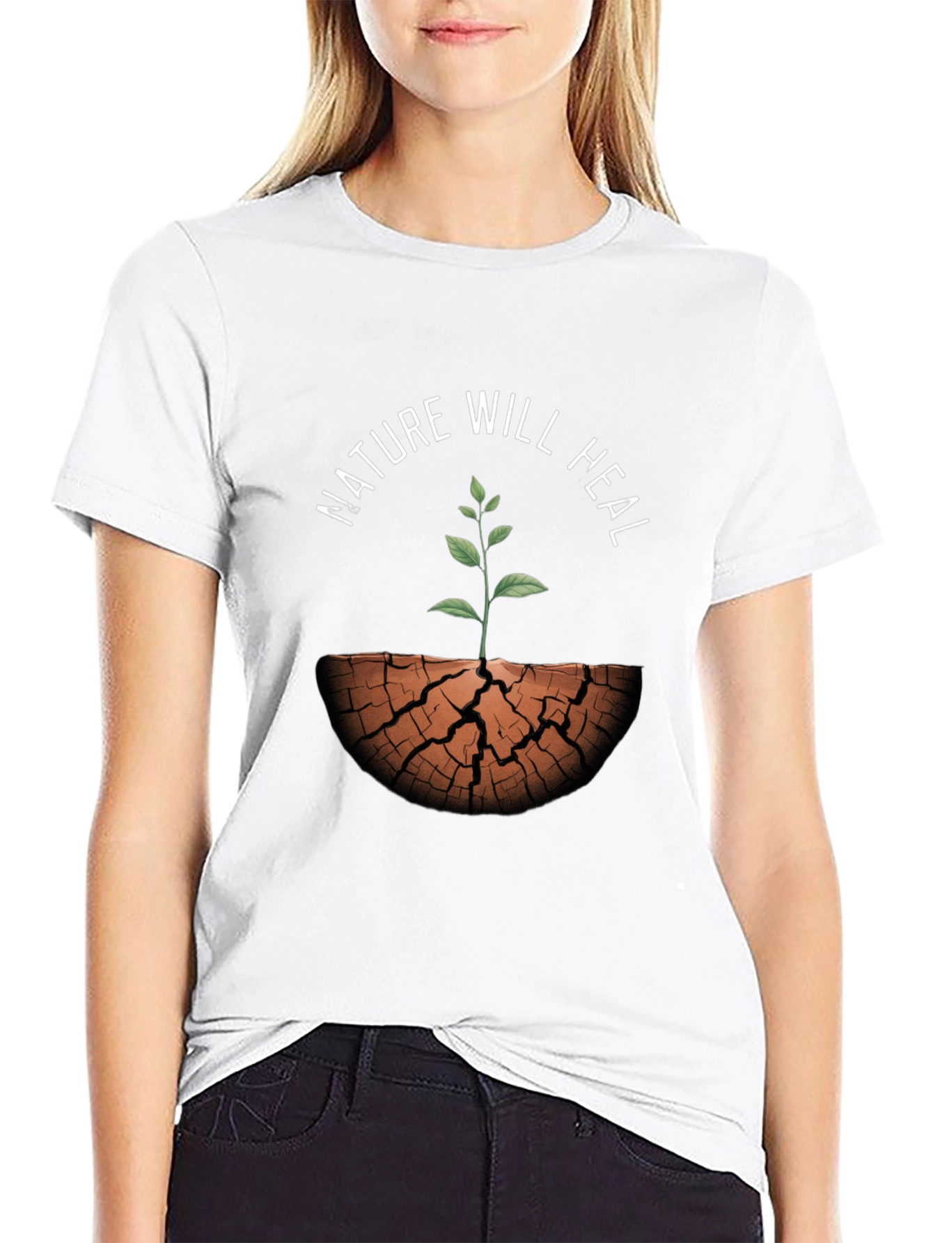 Nature Will Heal Graphic Tee - Black