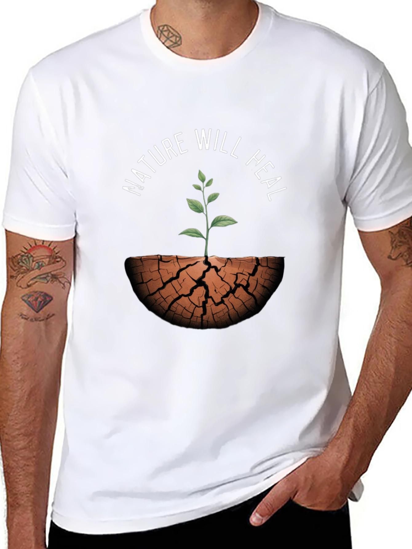 Nature Will Heal Graphic Tee - Black