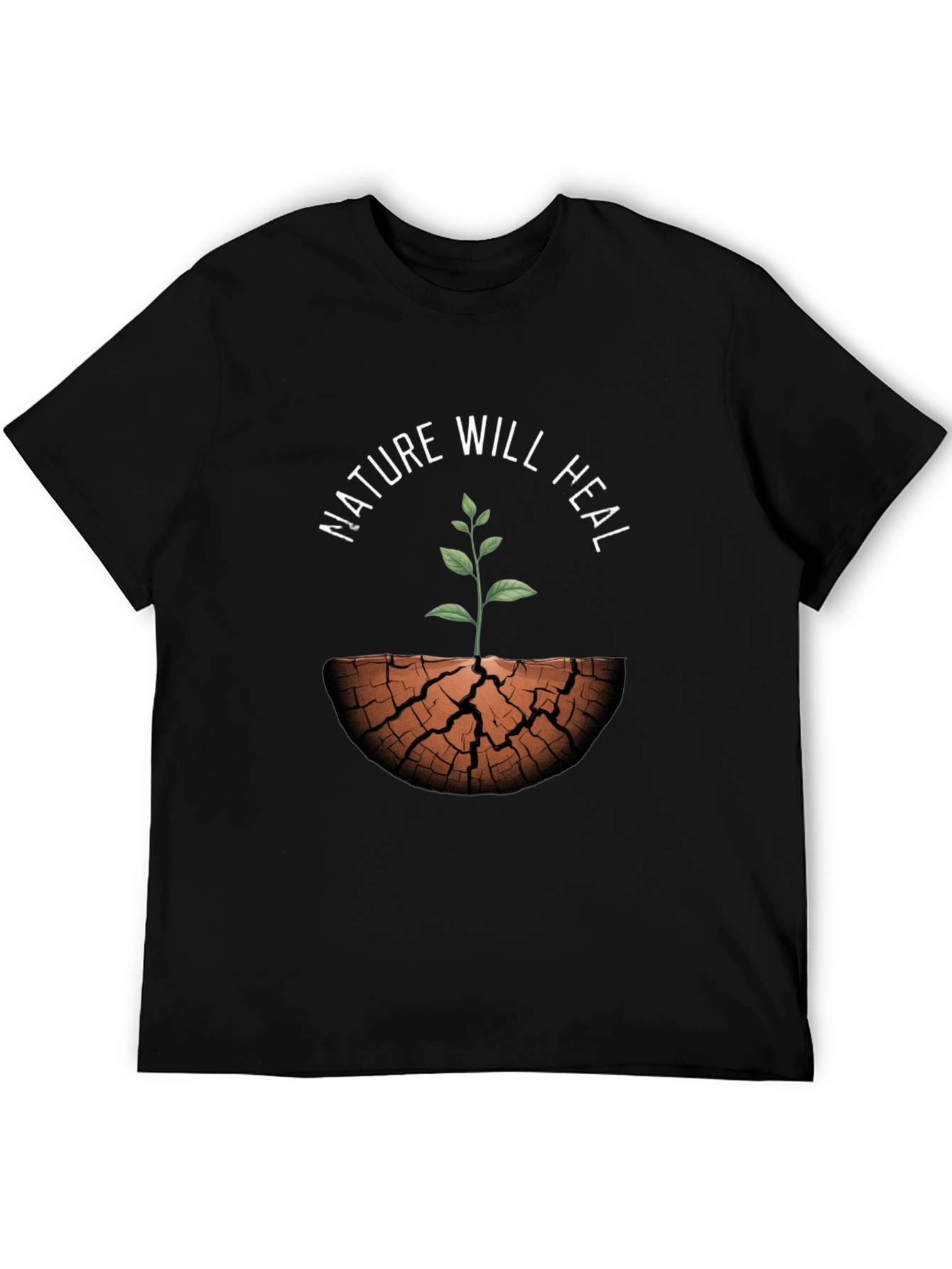 Nature Will Heal Graphic Tee - Black