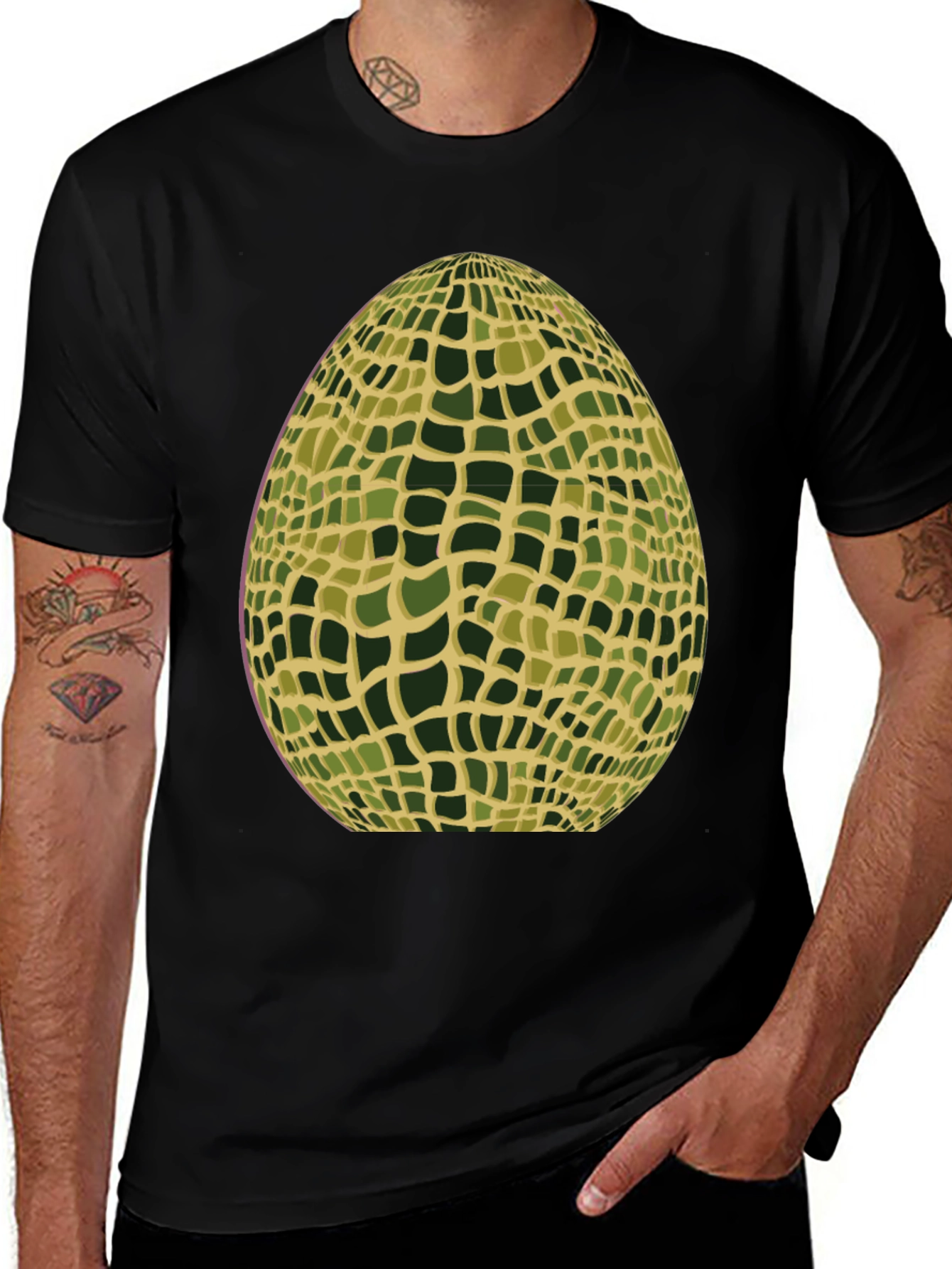 Abstract Mosaic Egg Graphic Tee