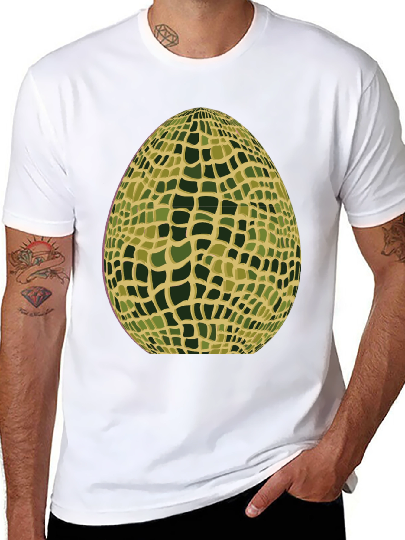 Abstract Mosaic Egg Graphic Tee