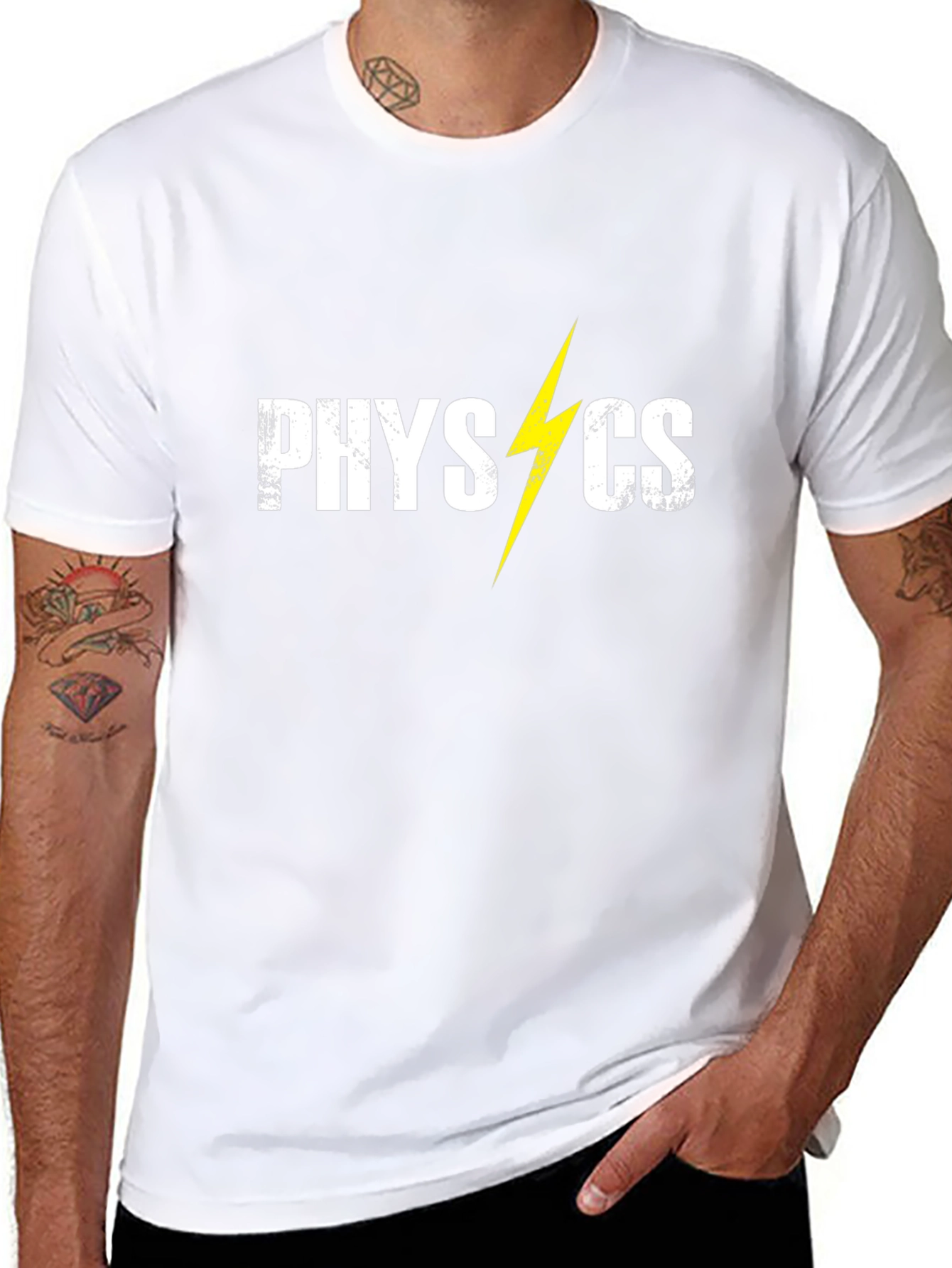 Physics Lightning Bolt Graphic Tee - Black