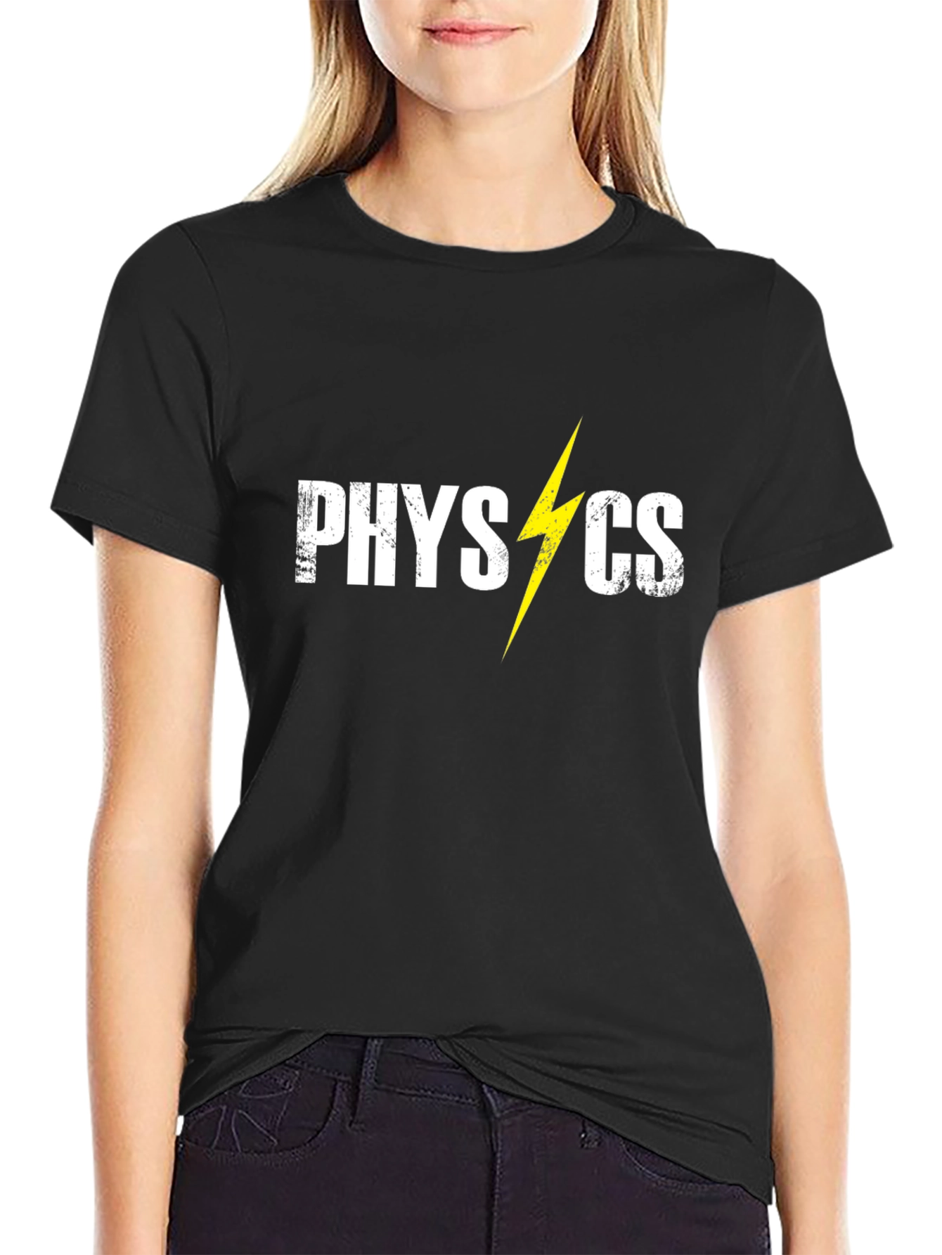 Physics Lightning Bolt Graphic Tee - Black