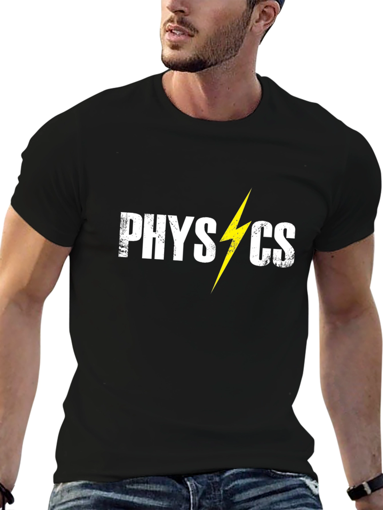 Physics Lightning Bolt Graphic Tee - Black