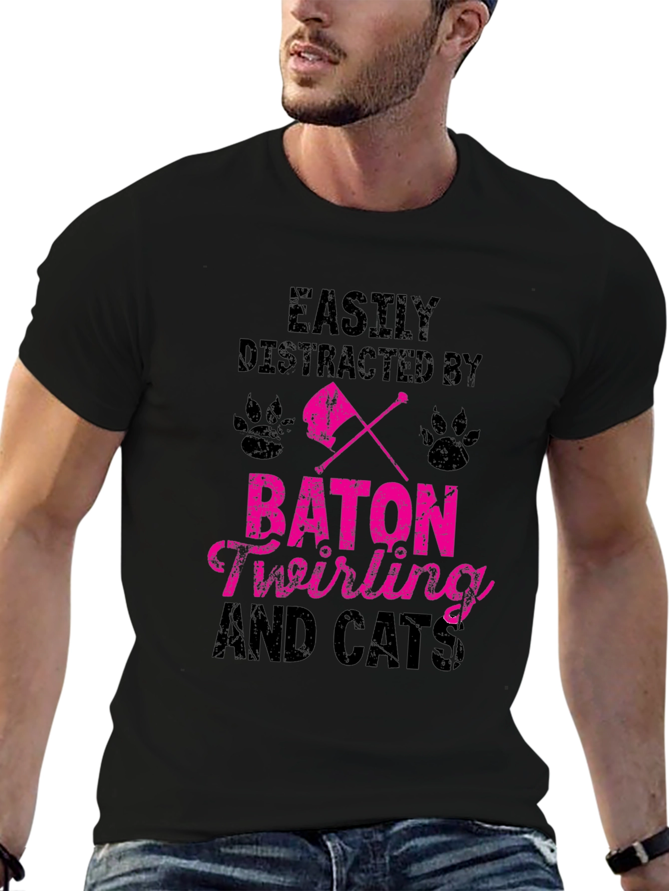 Baton Twirling and Cats T-Shirt