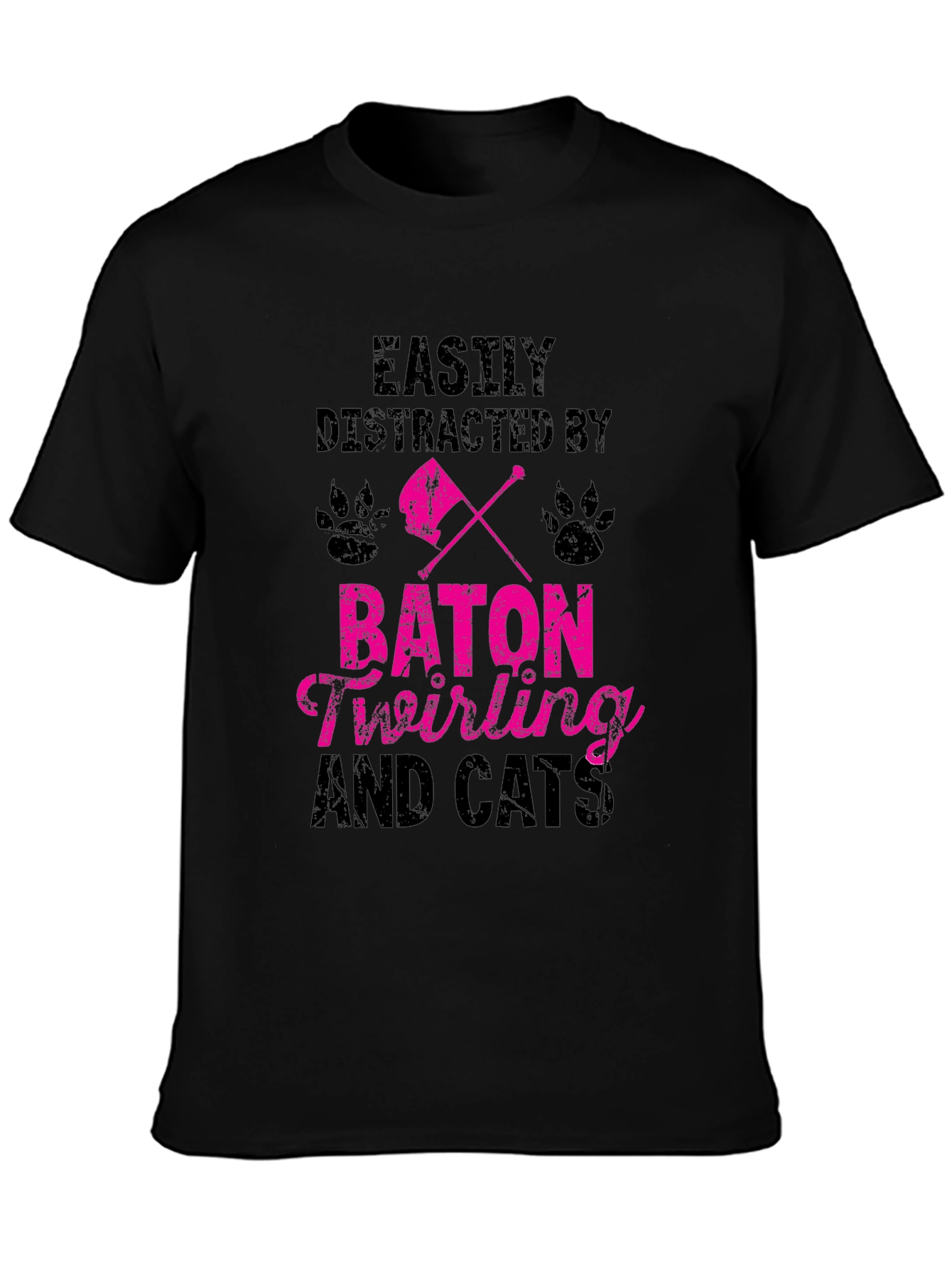 Baton Twirling and Cats T-Shirt