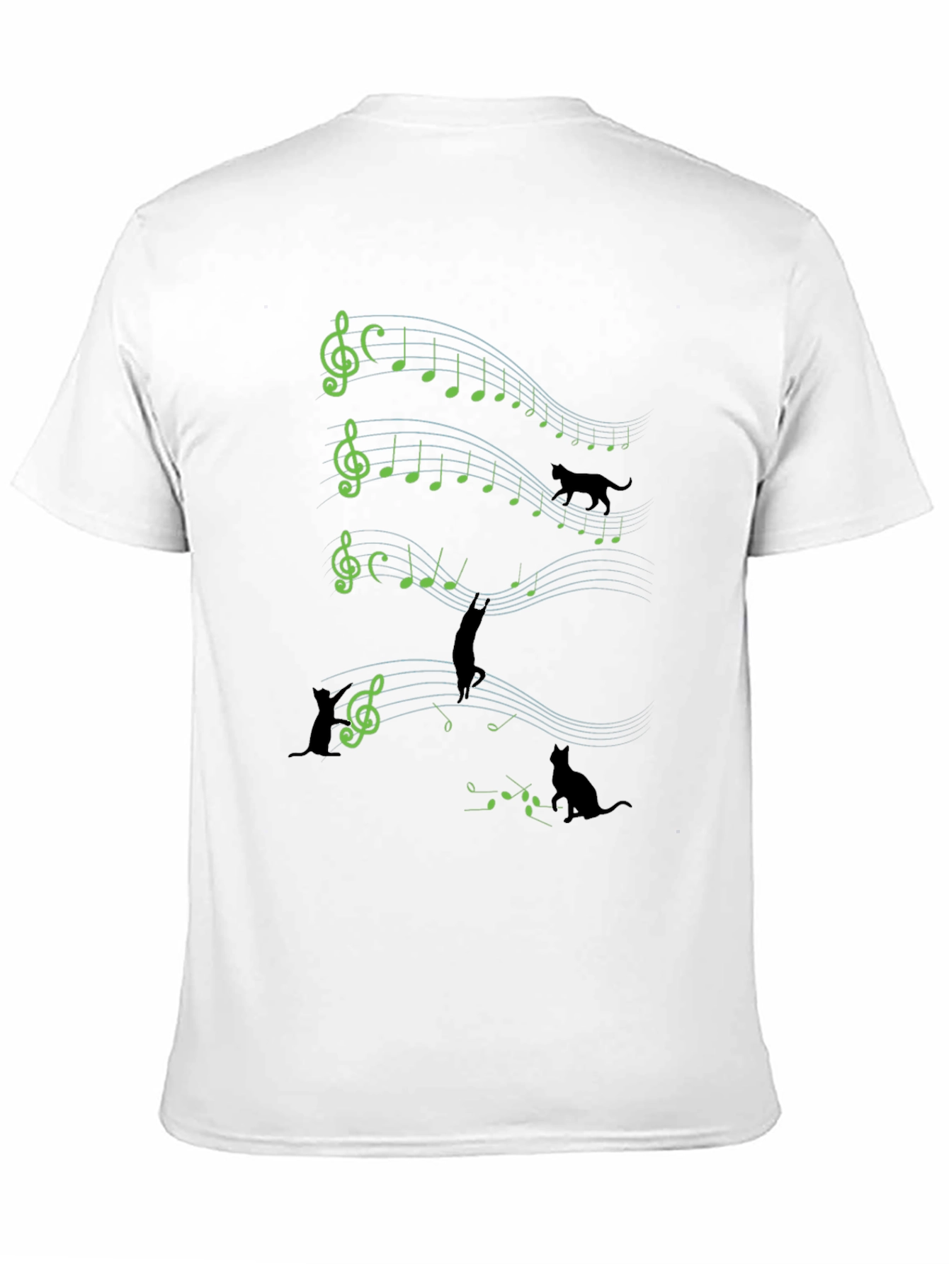 Musical Cats T-Shirt - Black Graphic Tee