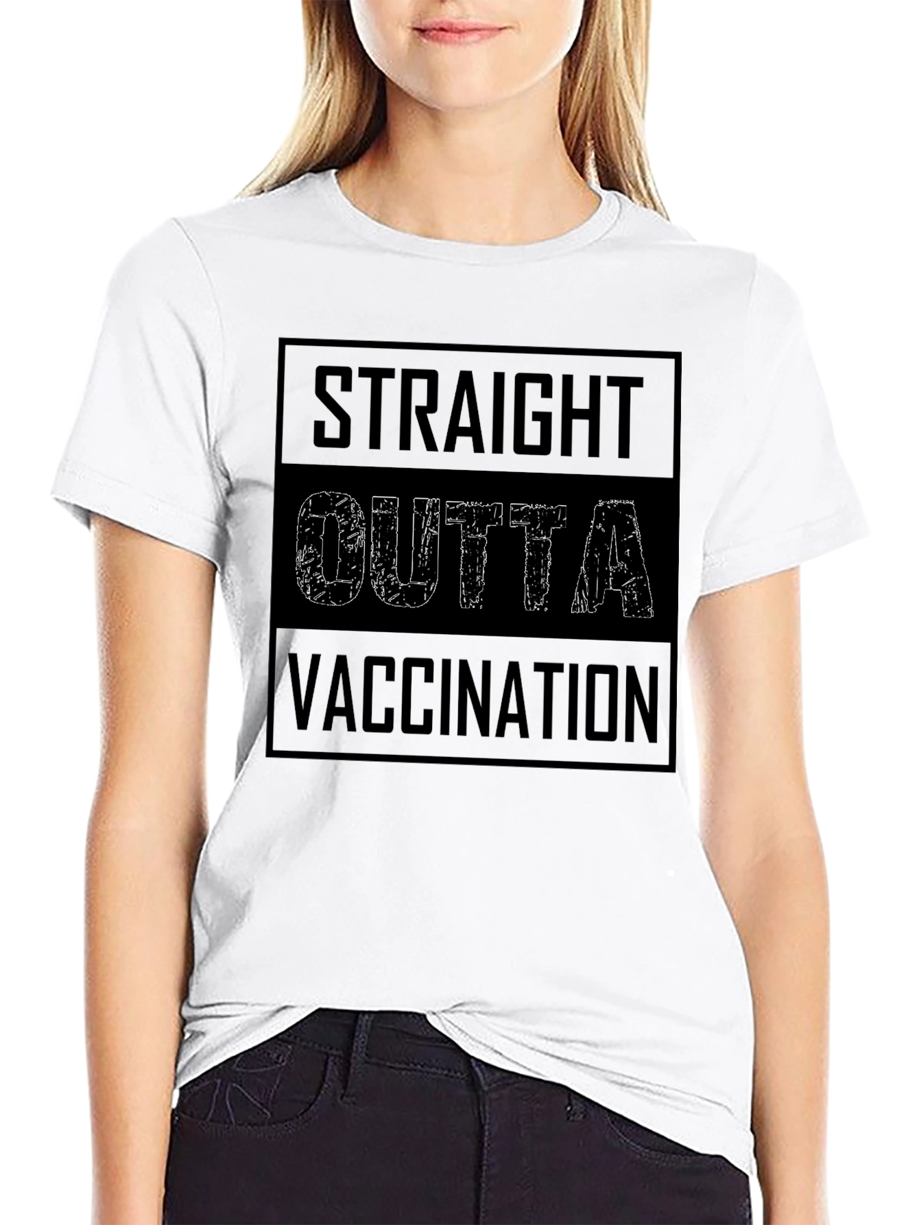 Straight Outta Vaccination T-Shirt Funny Vaccine Tee