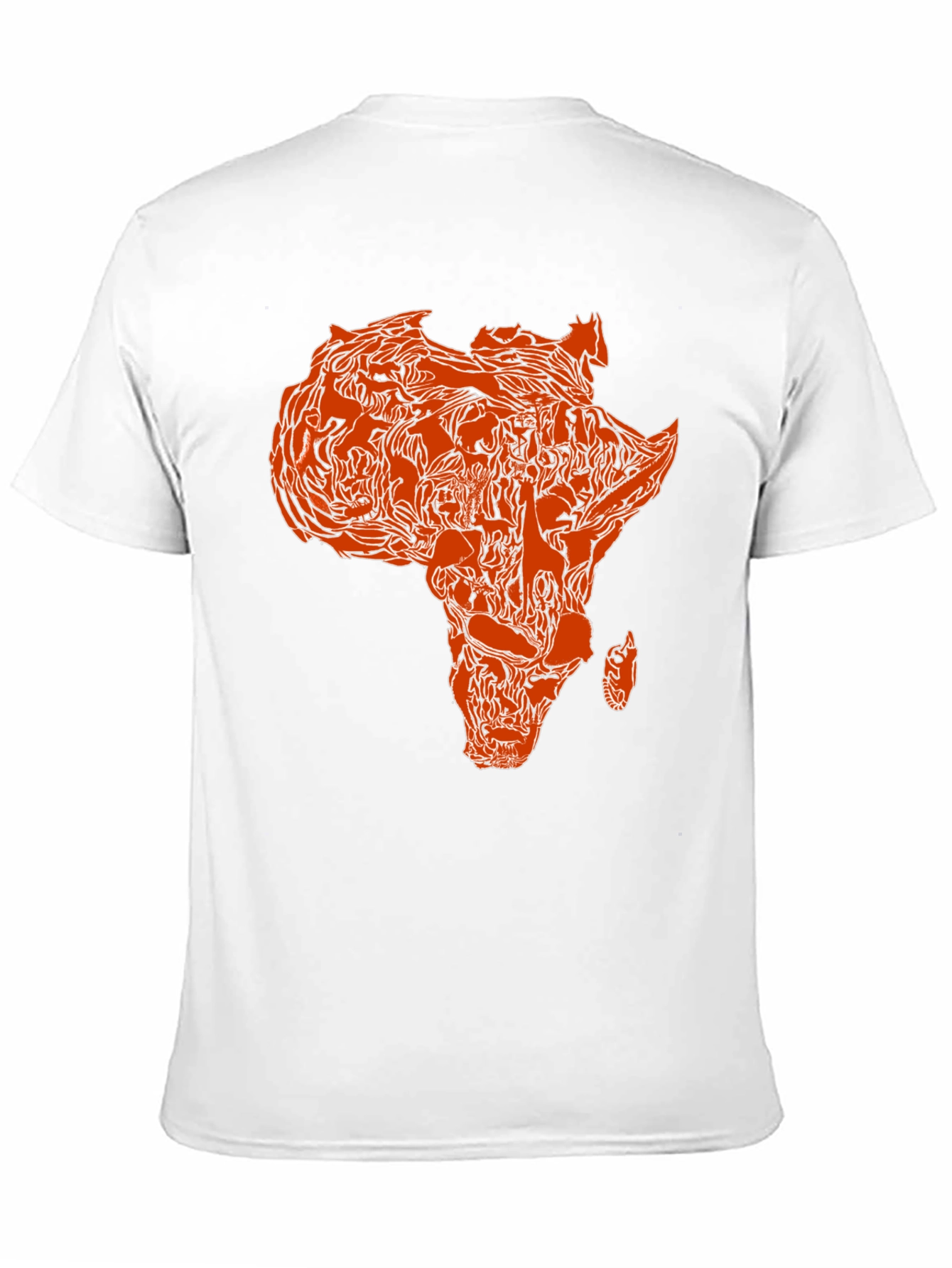 Africa Map Print T-Shirt - Black