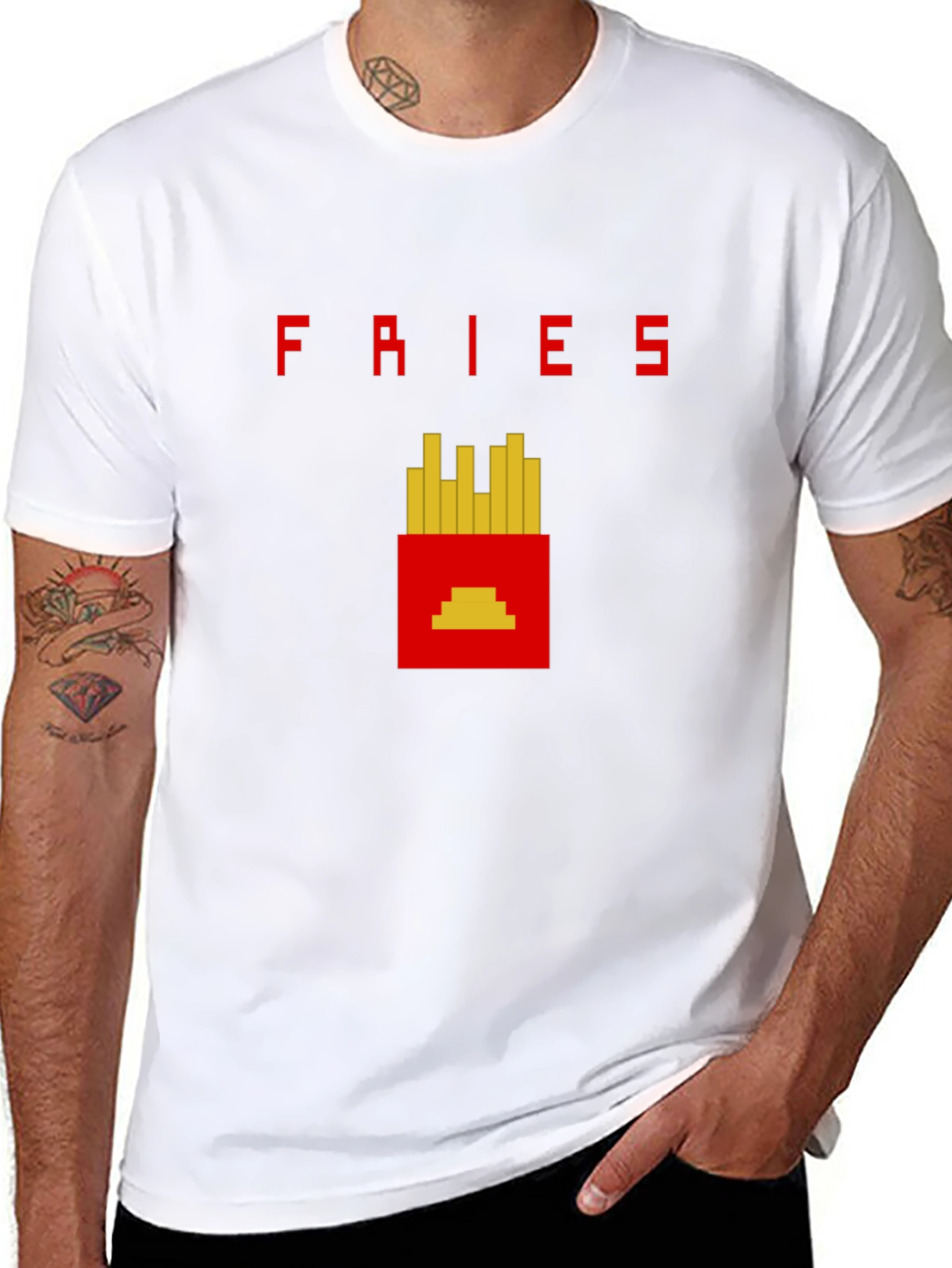 Retro Fries T-Shirt - Pixel Art Graphic Tee