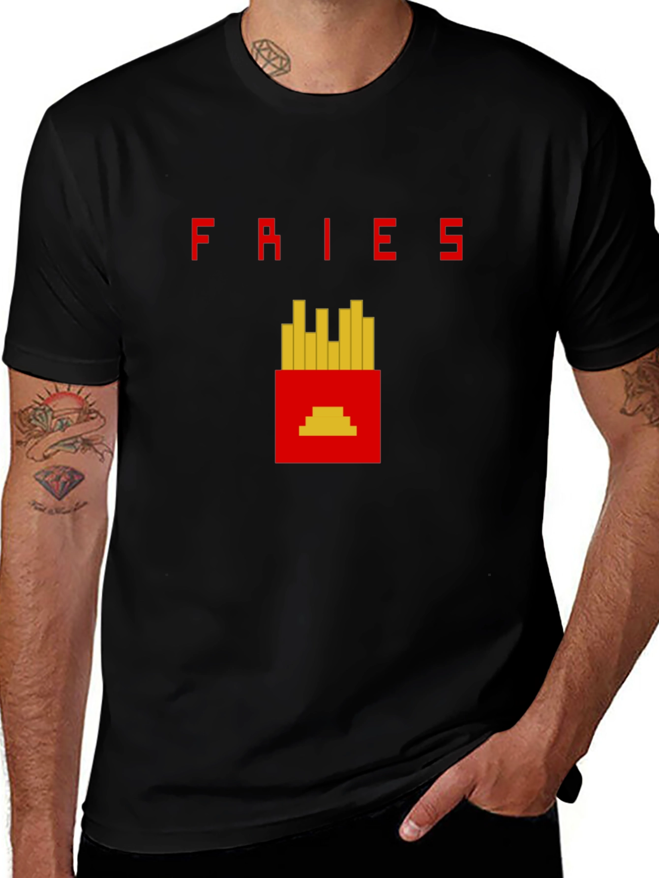 Retro Fries T-Shirt - Pixel Art Graphic Tee