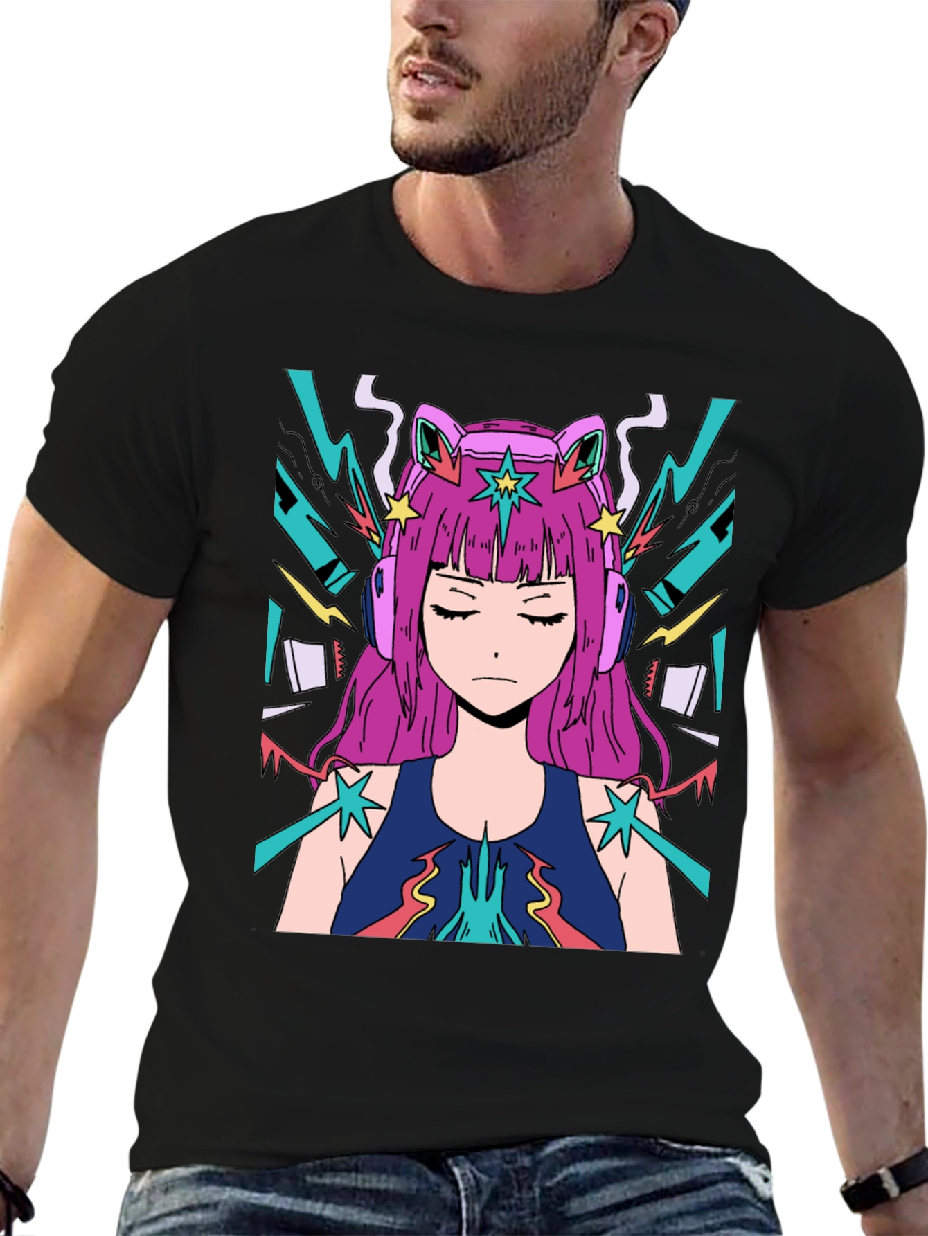 Anime Girl Graphic Tee - Cool Style