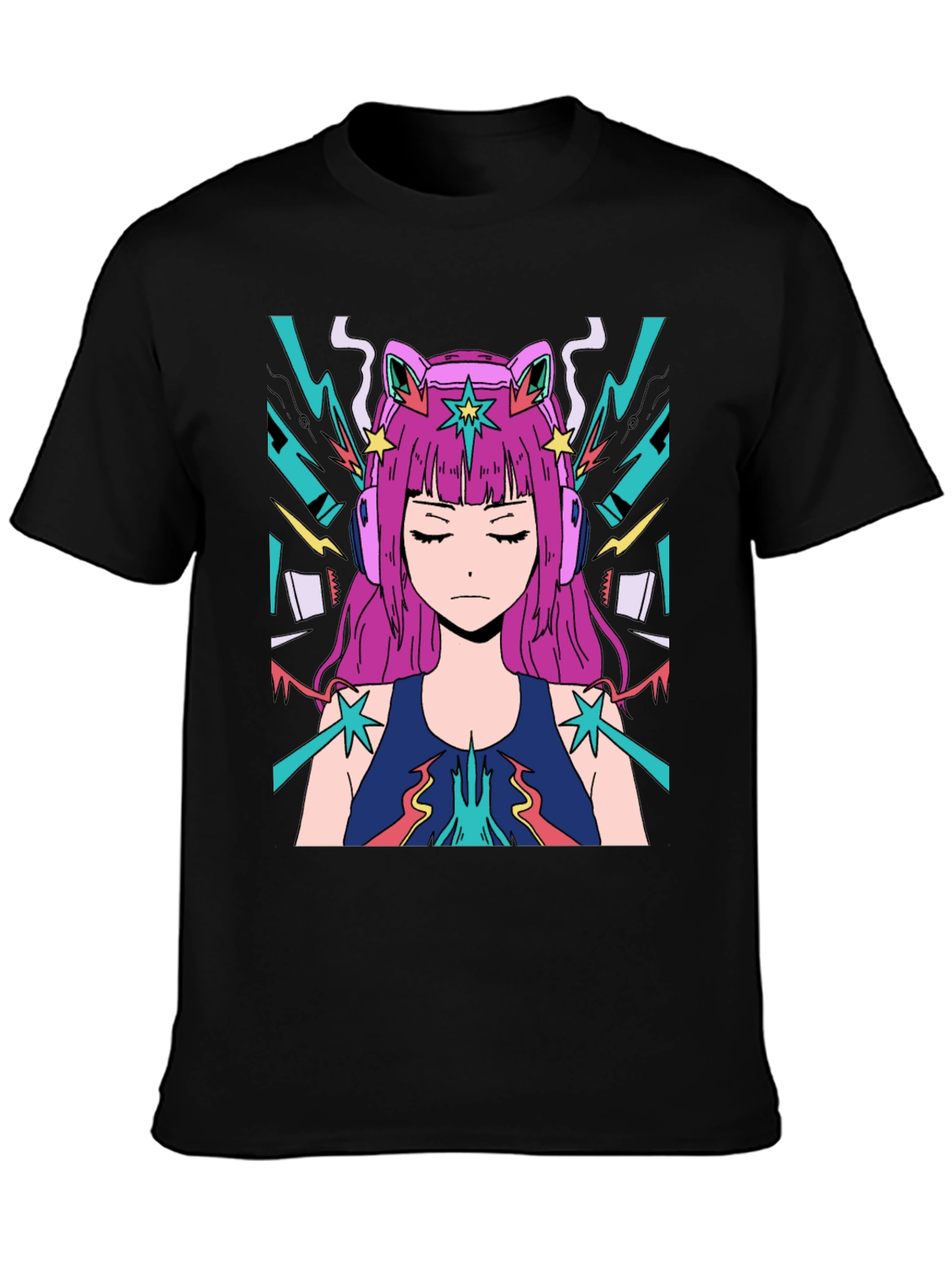 Anime Girl Graphic Tee - Cool Style