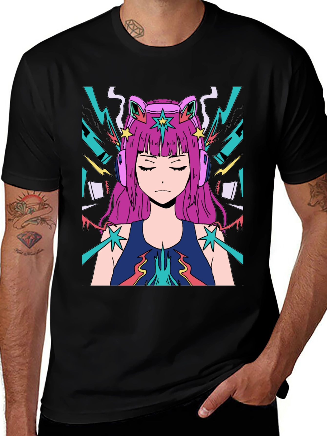 Anime Girl Graphic Tee - Cool Style