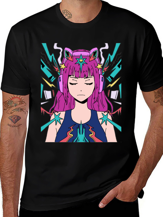 Anime Girl Graphic Tee - Cool Style