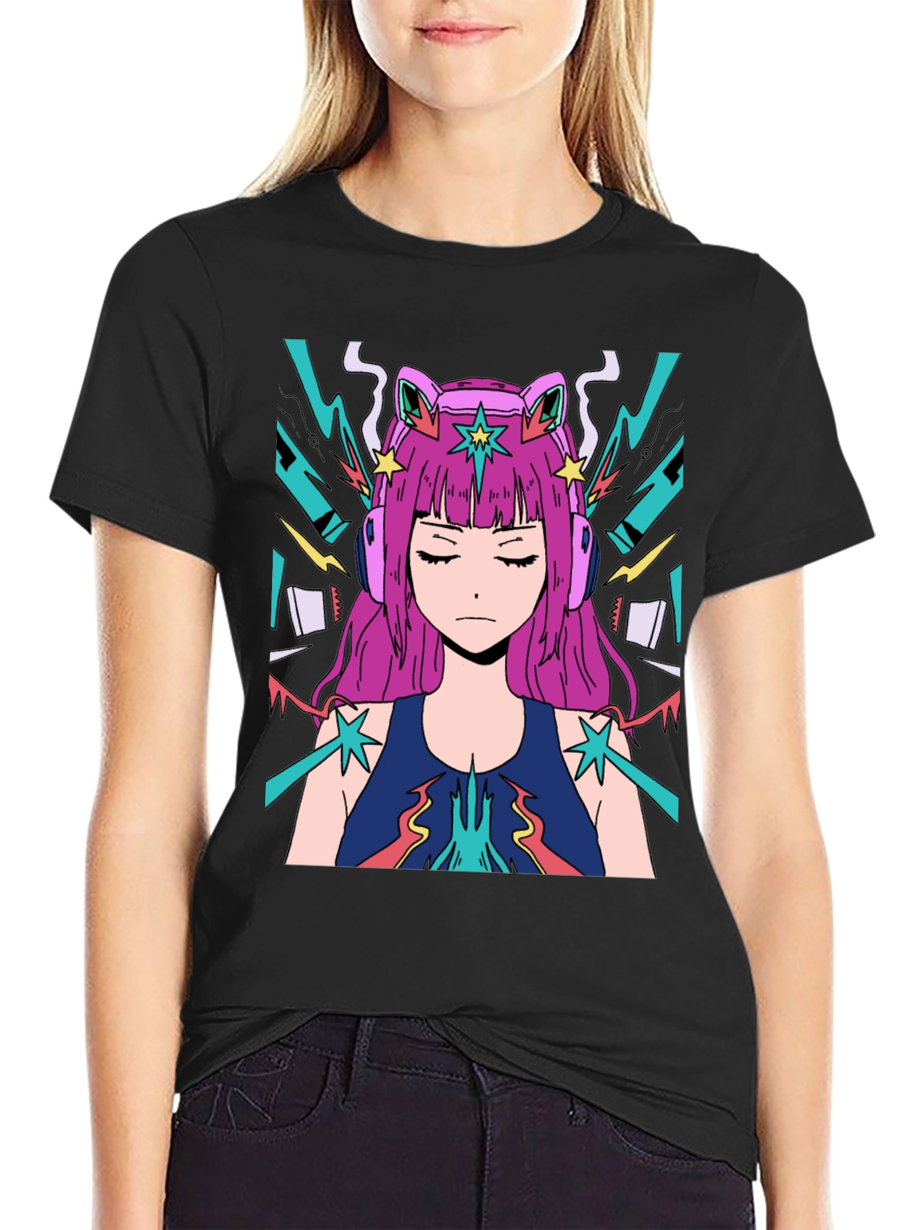 Anime Girl Graphic Tee - Cool Style