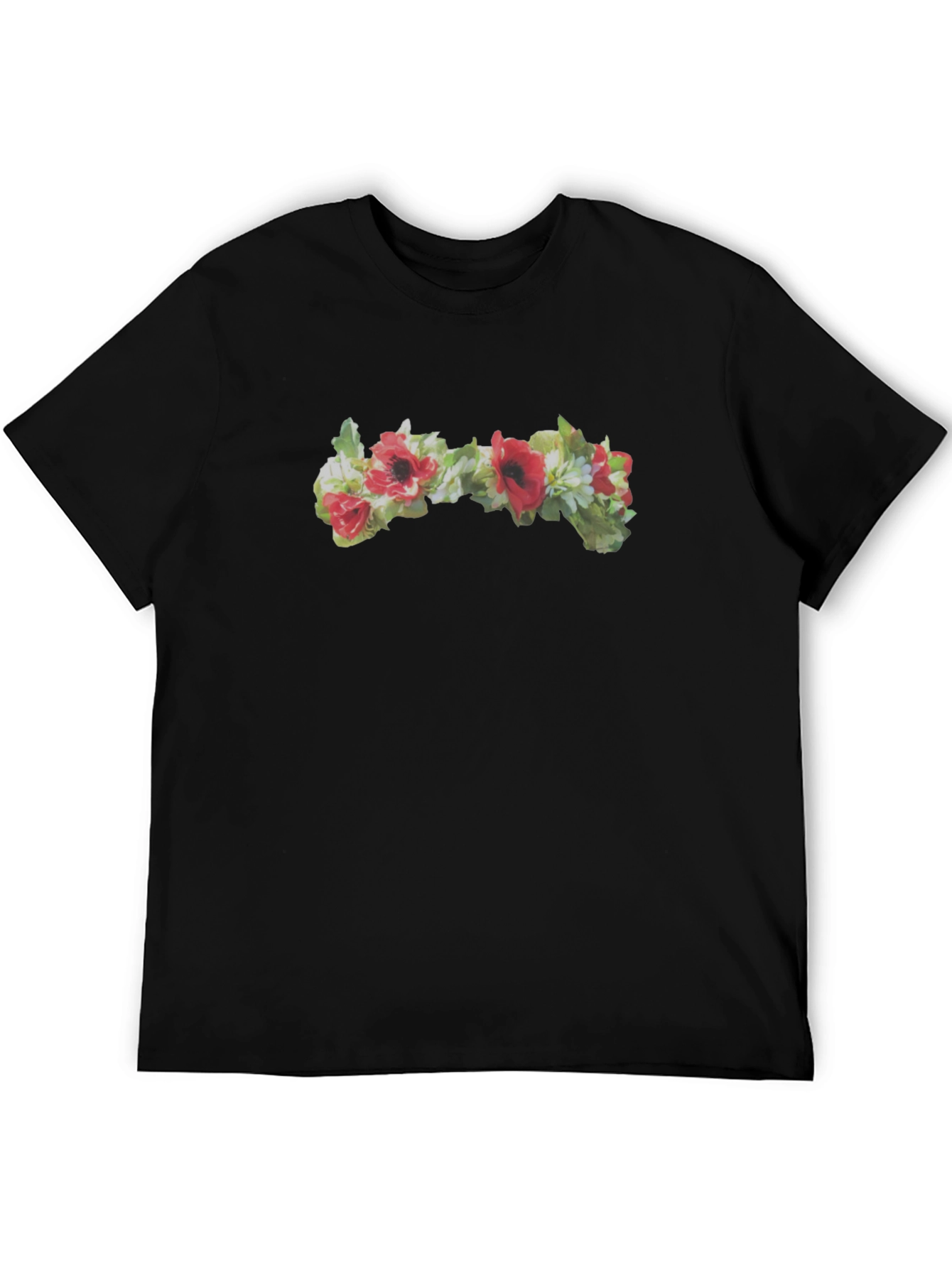 Floral T-Shirt - Red Poppy Accent