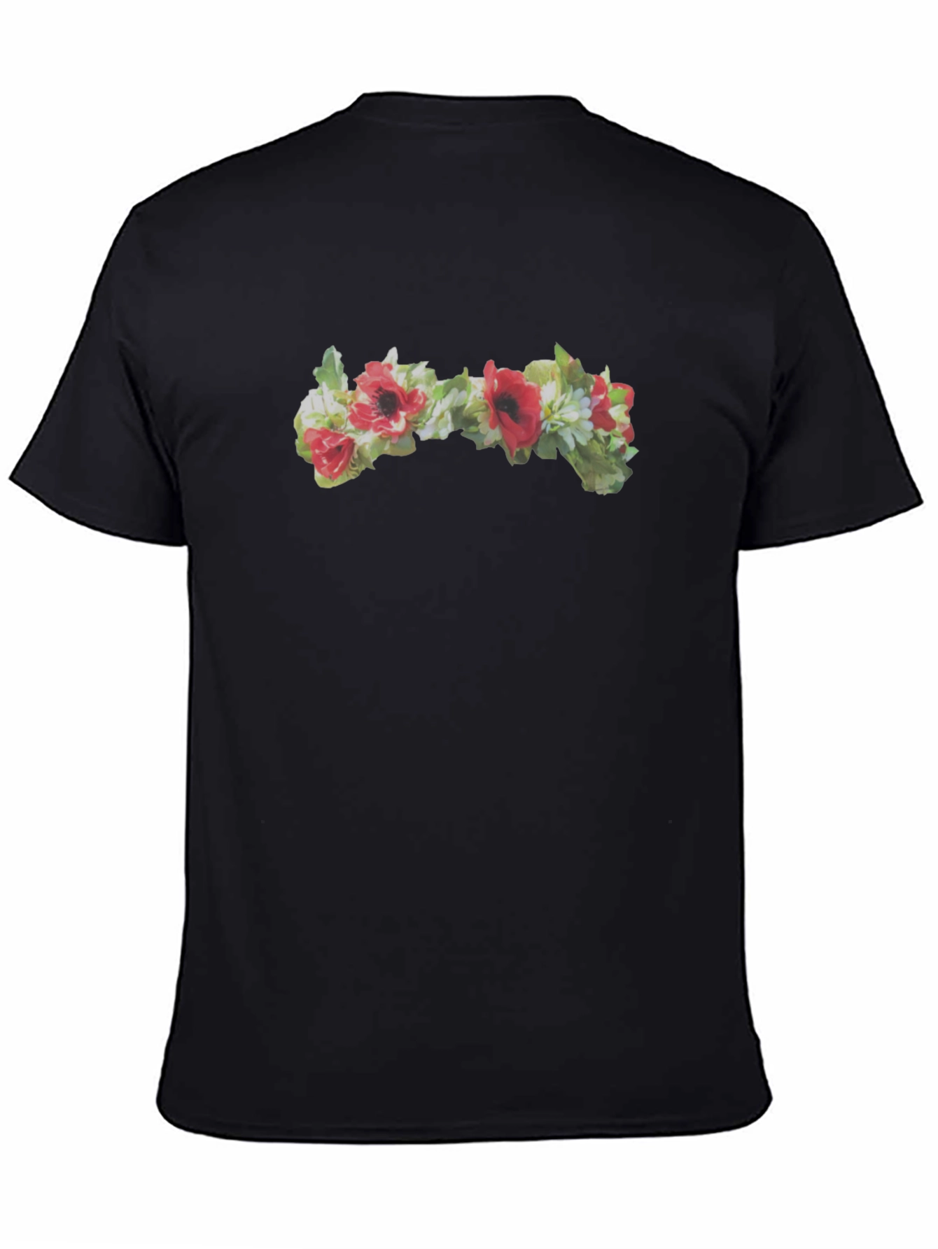 Floral T-Shirt - Red Poppy Accent