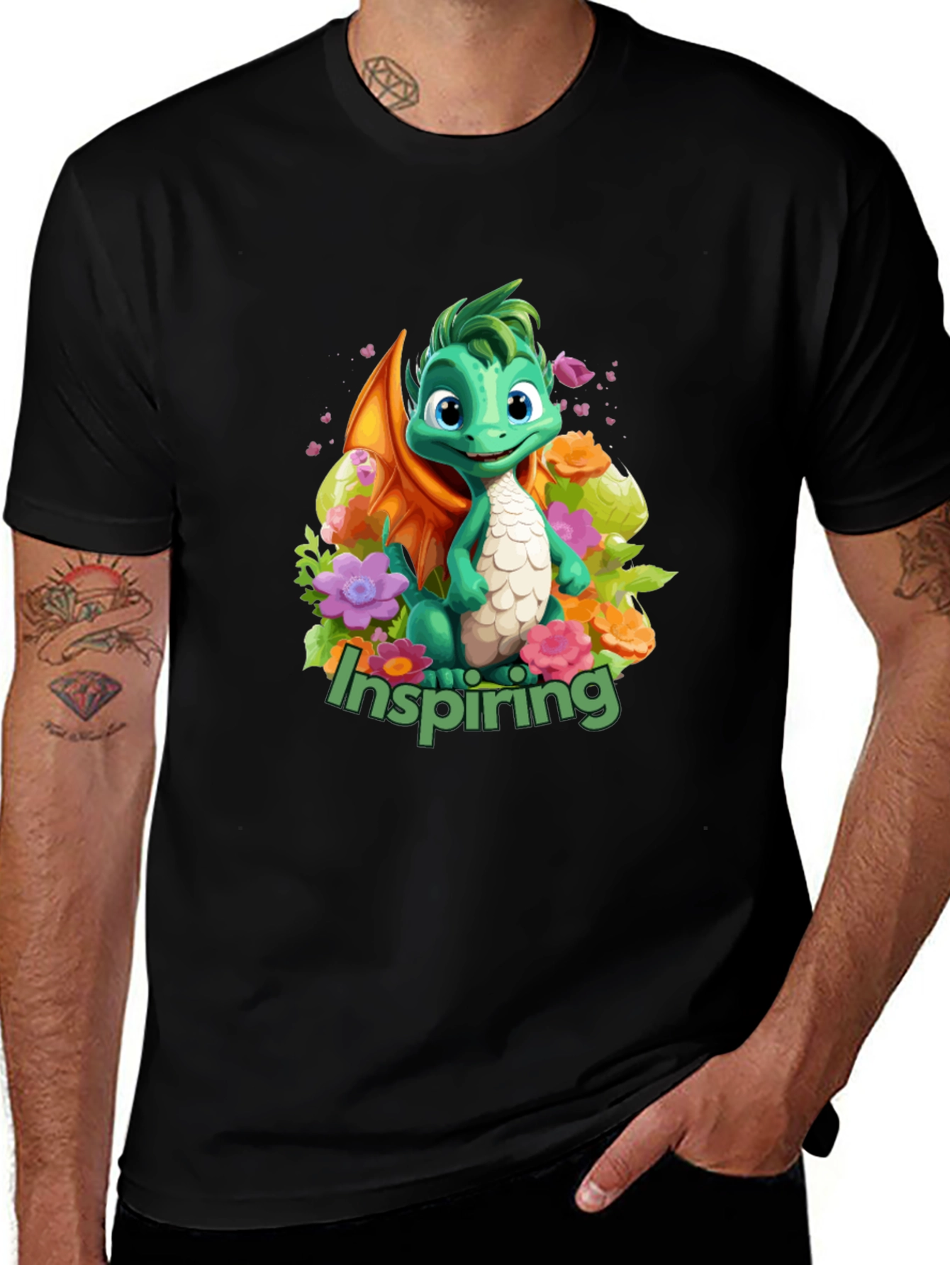 Inspiring Dragon Graphic T-Shirt