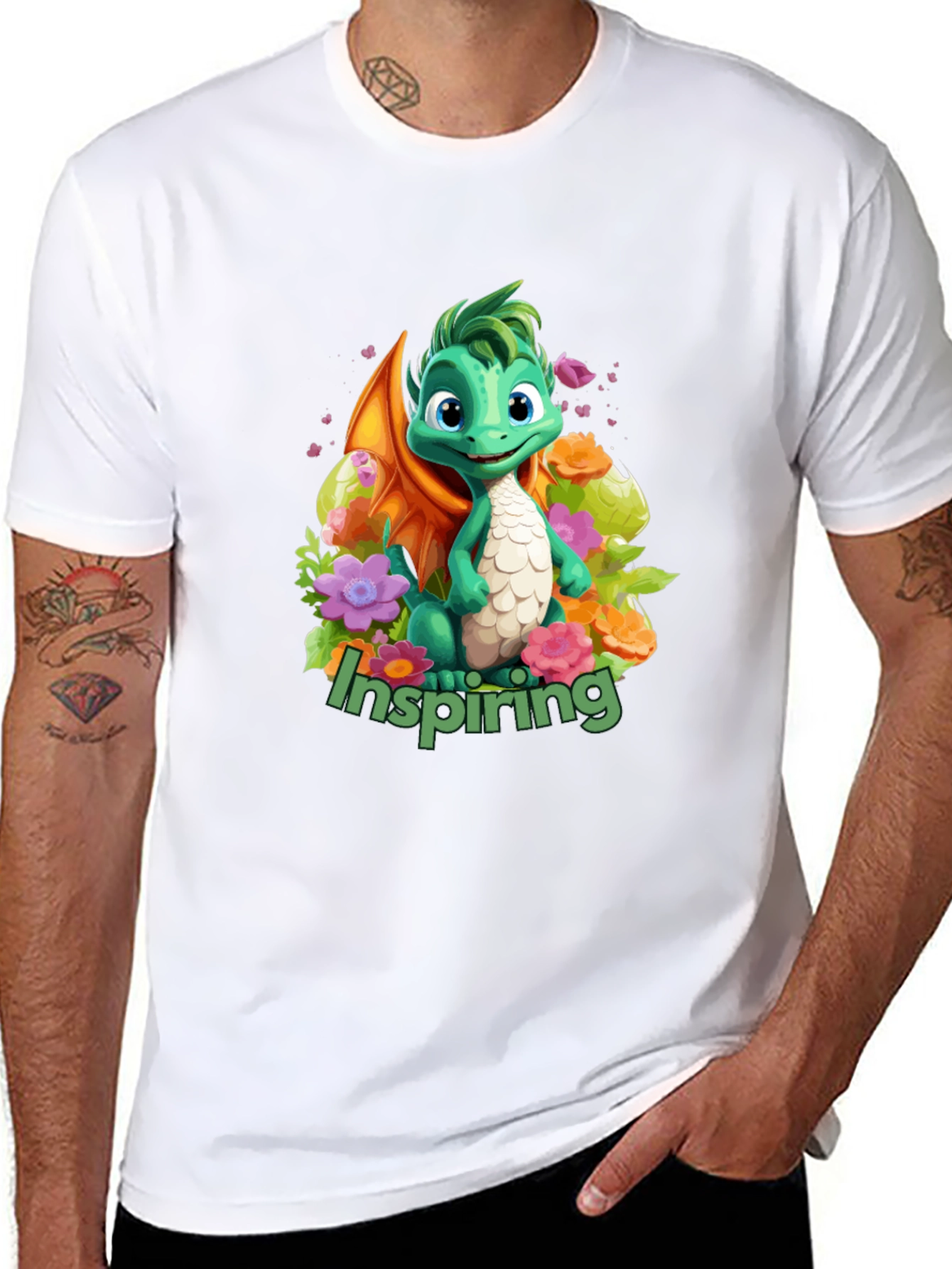 Inspiring Dragon Graphic T-Shirt