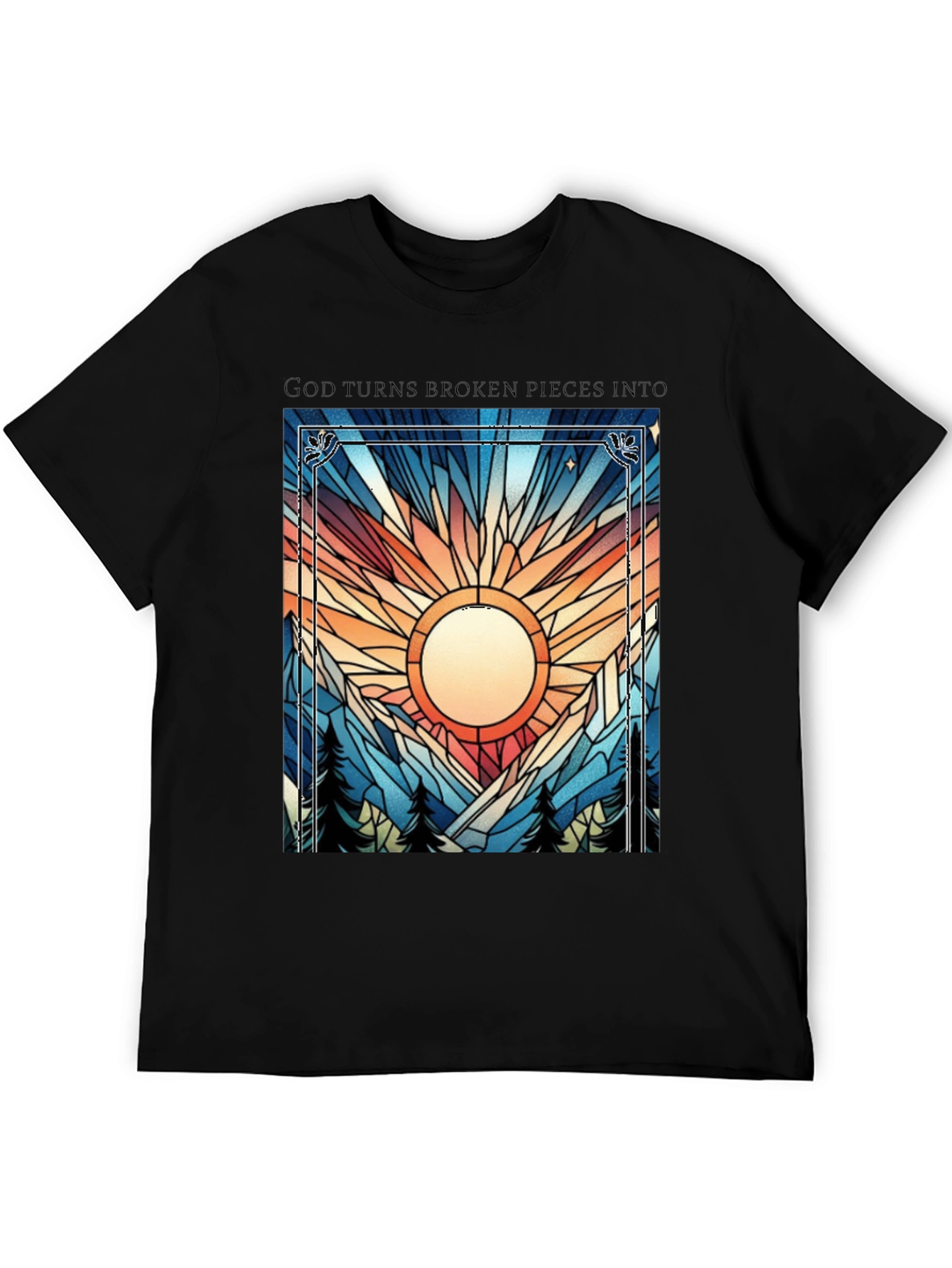 Broken Pieces Graphic Tee - Inspirational Design