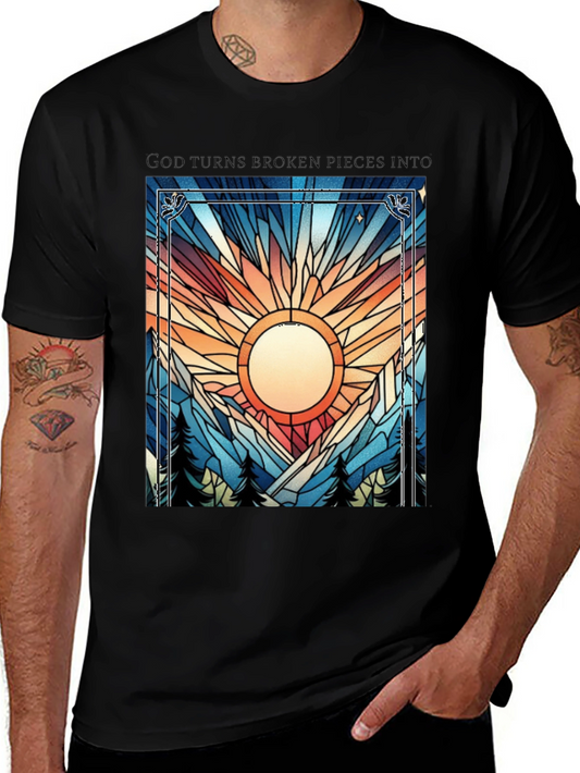 Broken Pieces Graphic Tee - Inspirational Design