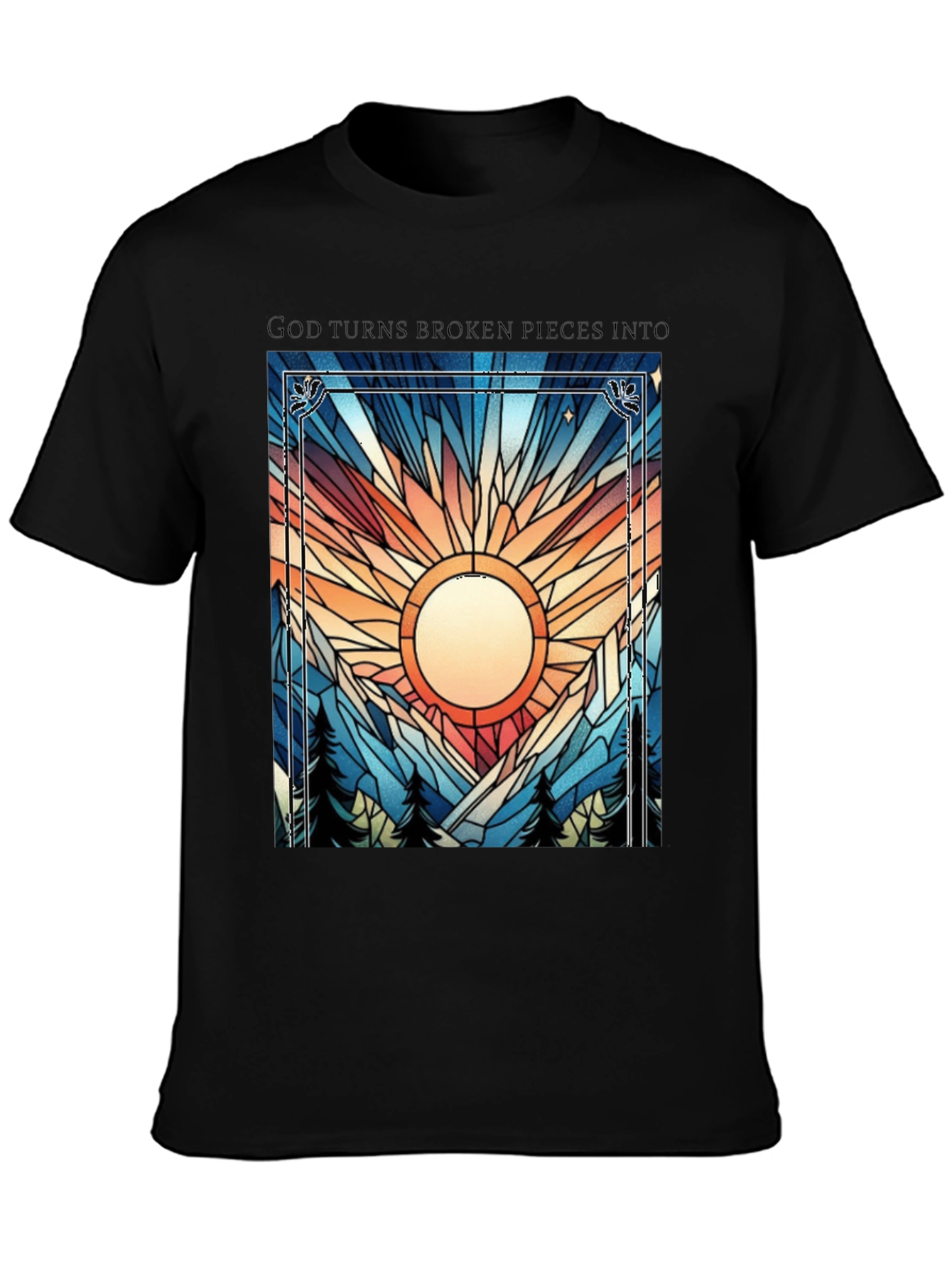 Broken Pieces Graphic Tee - Inspirational Design