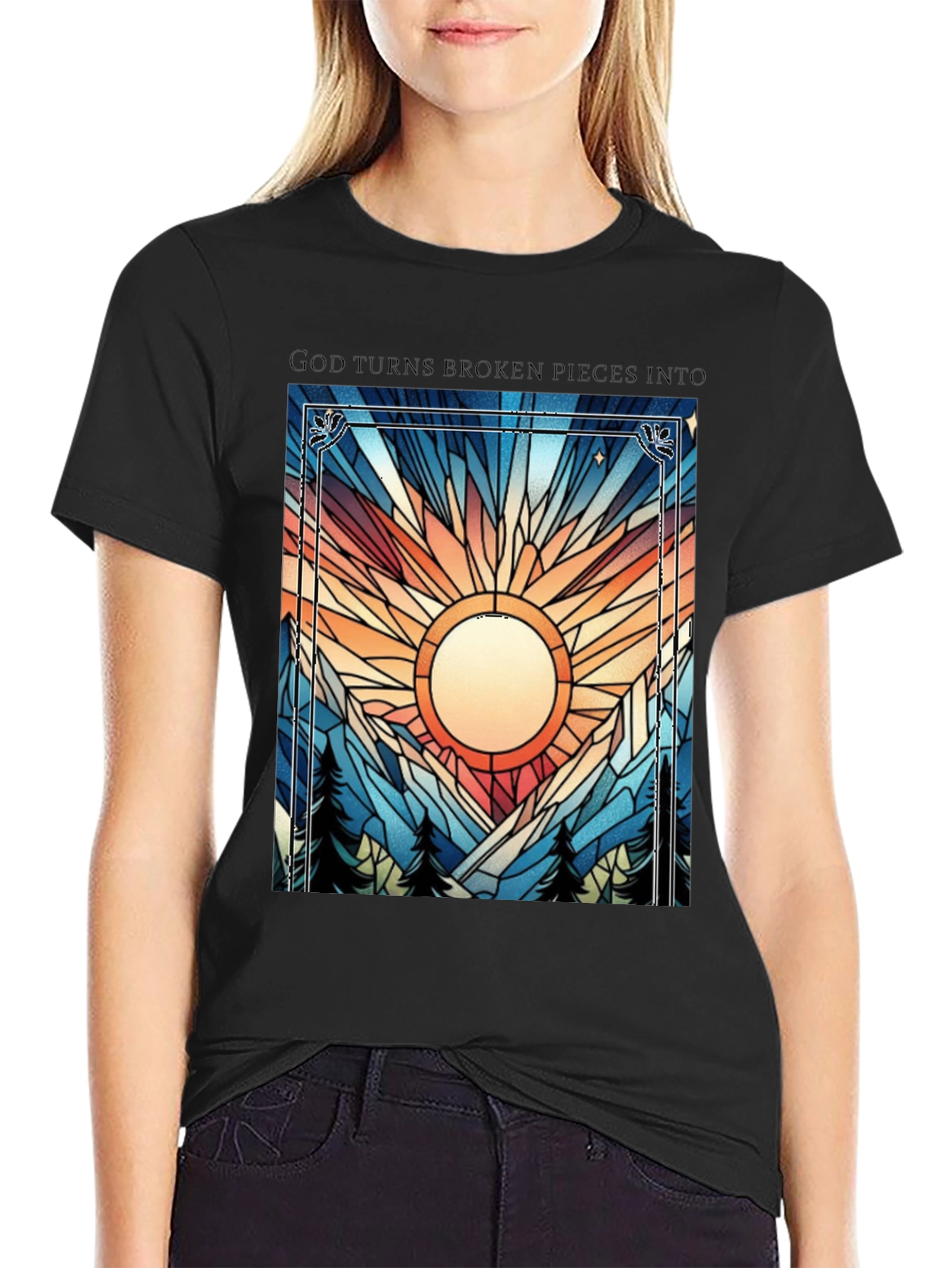 Broken Pieces Graphic Tee - Inspirational Design