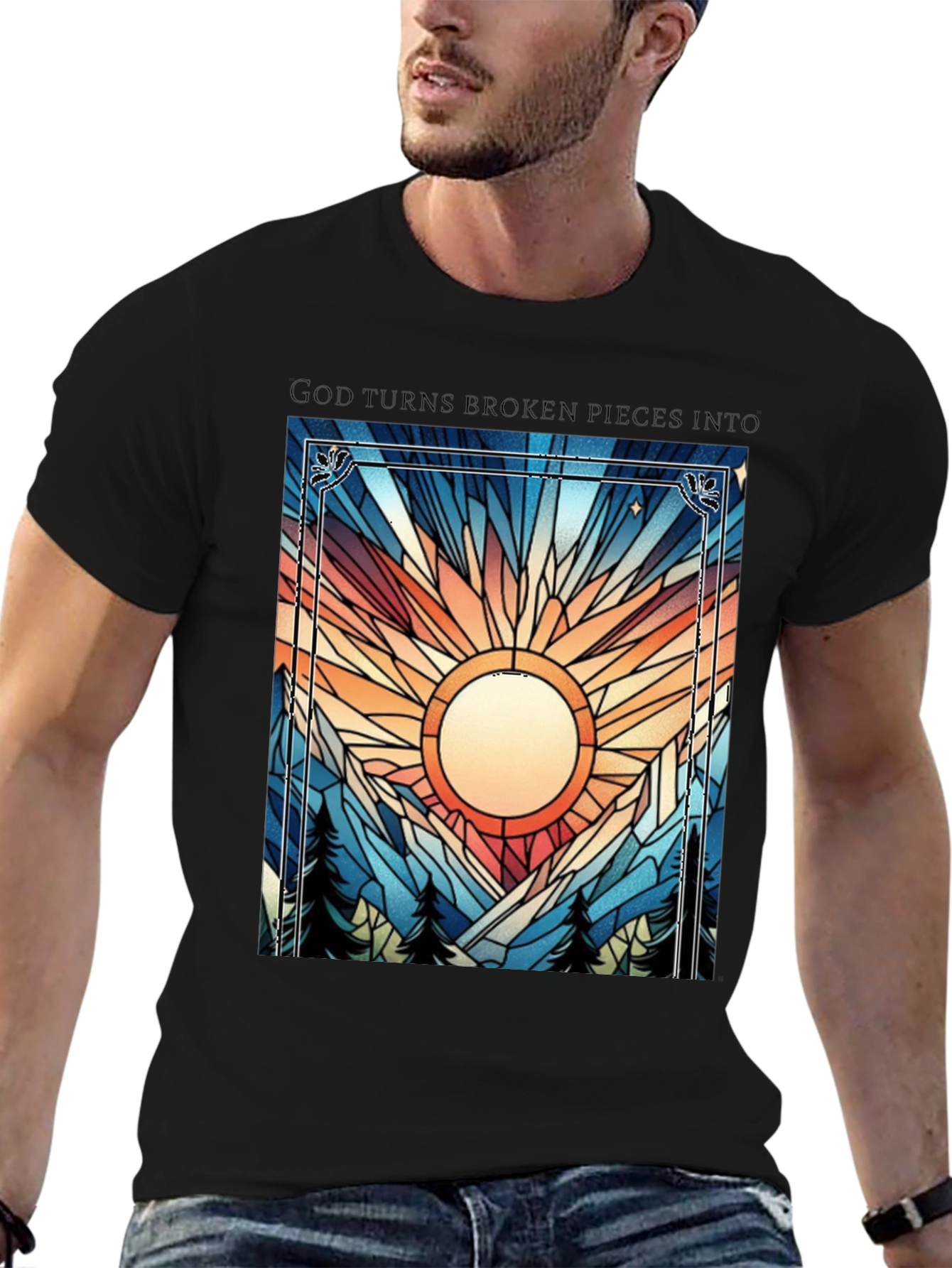 Broken Pieces Graphic Tee - Inspirational Design