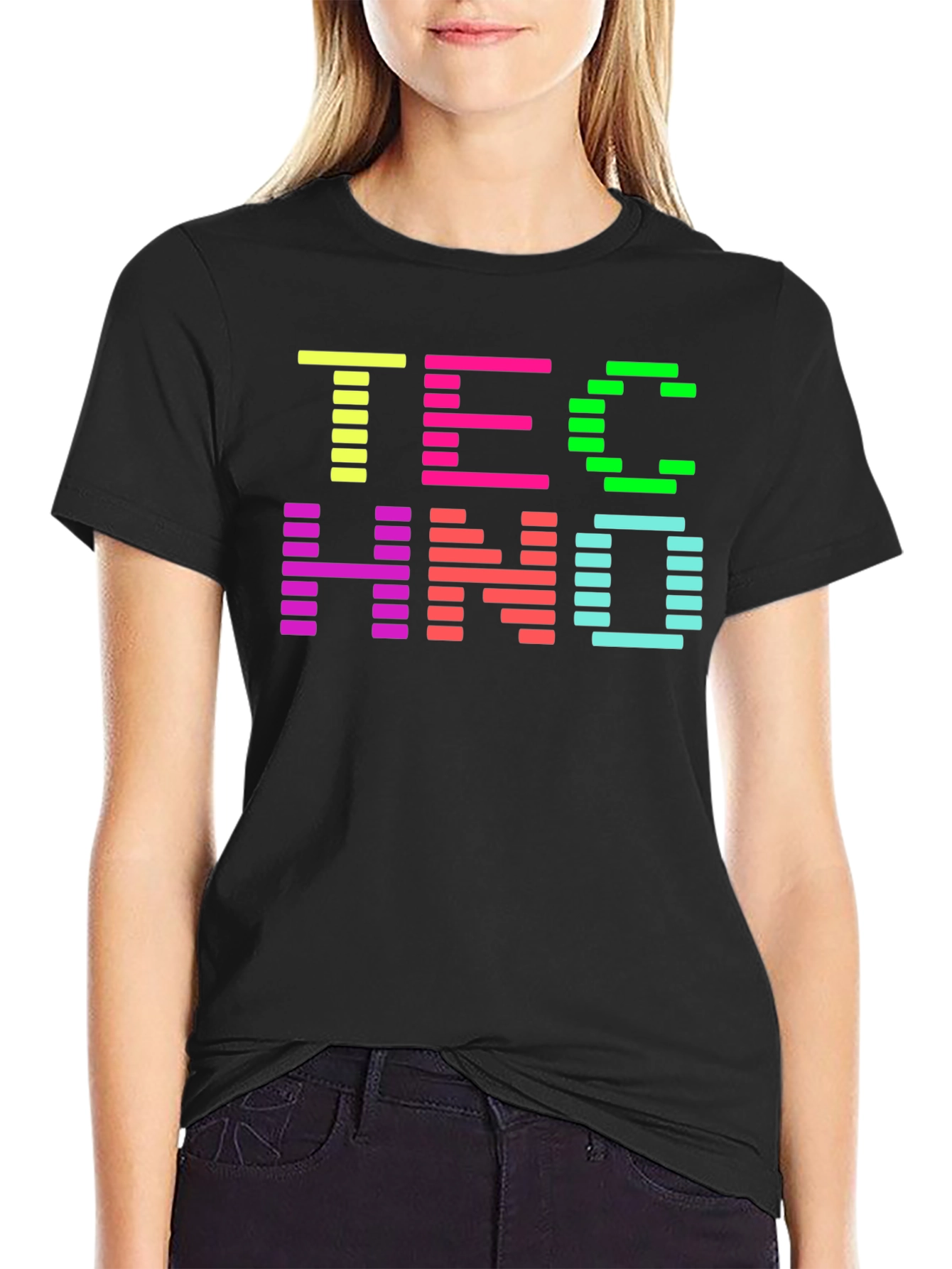 Retro Techno Music Graphic Tee - Vibrant Design