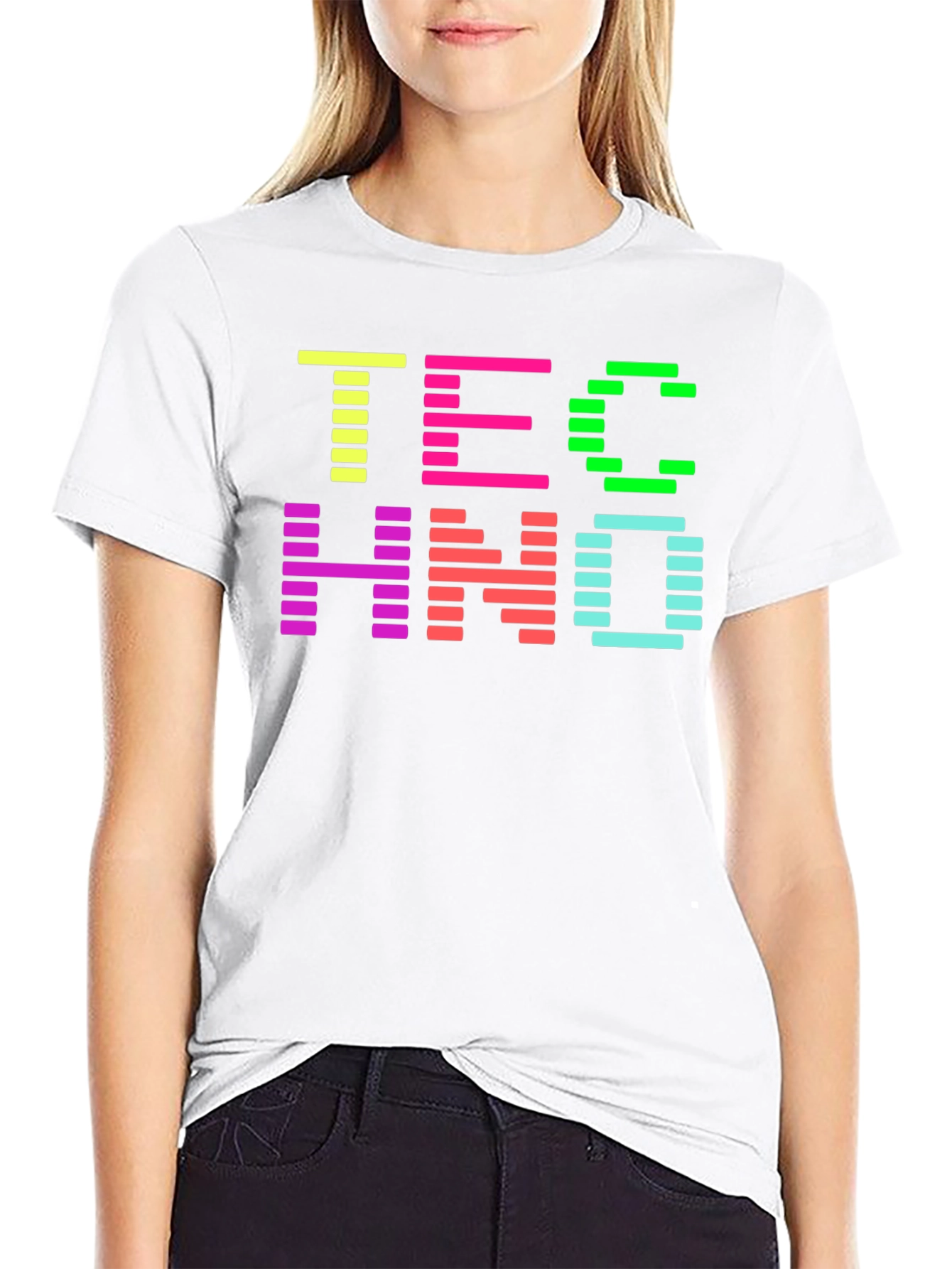 Retro Techno Music Graphic Tee - Vibrant Design