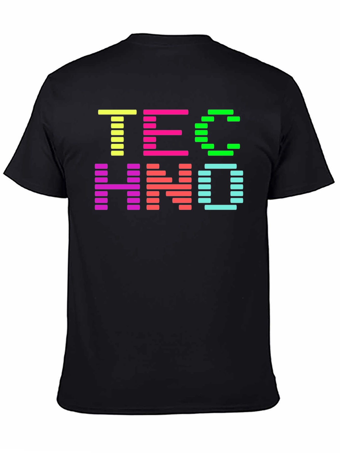 Retro Techno Music Graphic Tee - Vibrant Design
