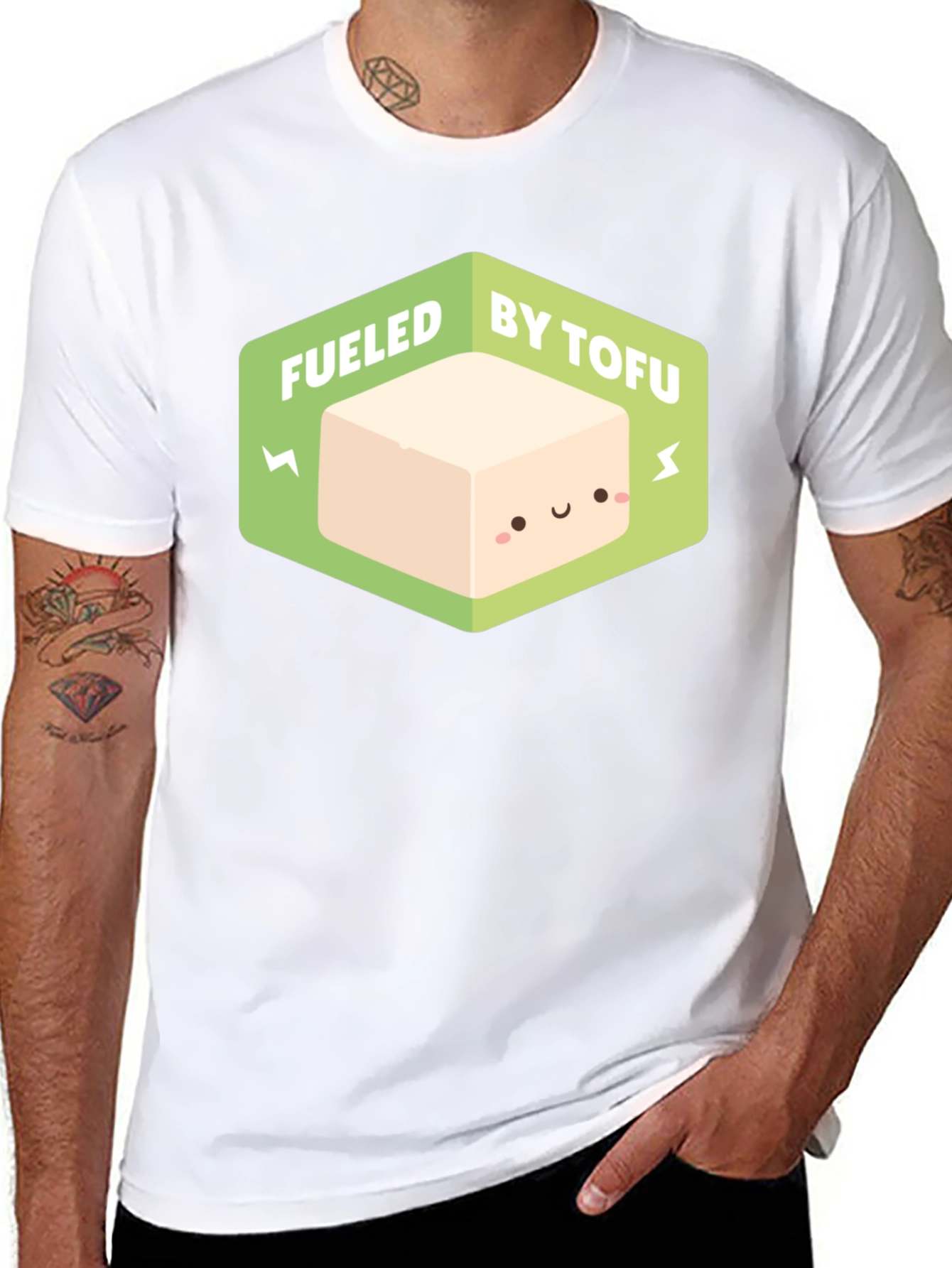 Fueled By Tofu Graphic T-Shirt Vegan Tee