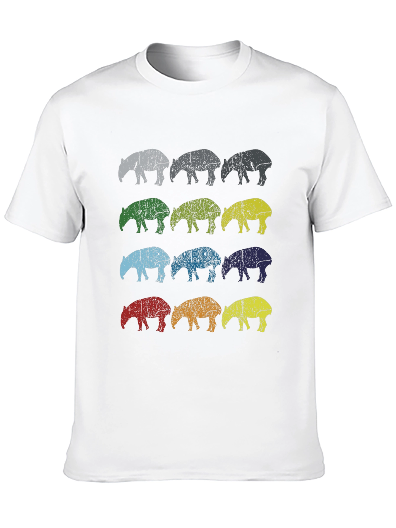 Retro Tapir Graphic Tee - Mens Black T-Shirt