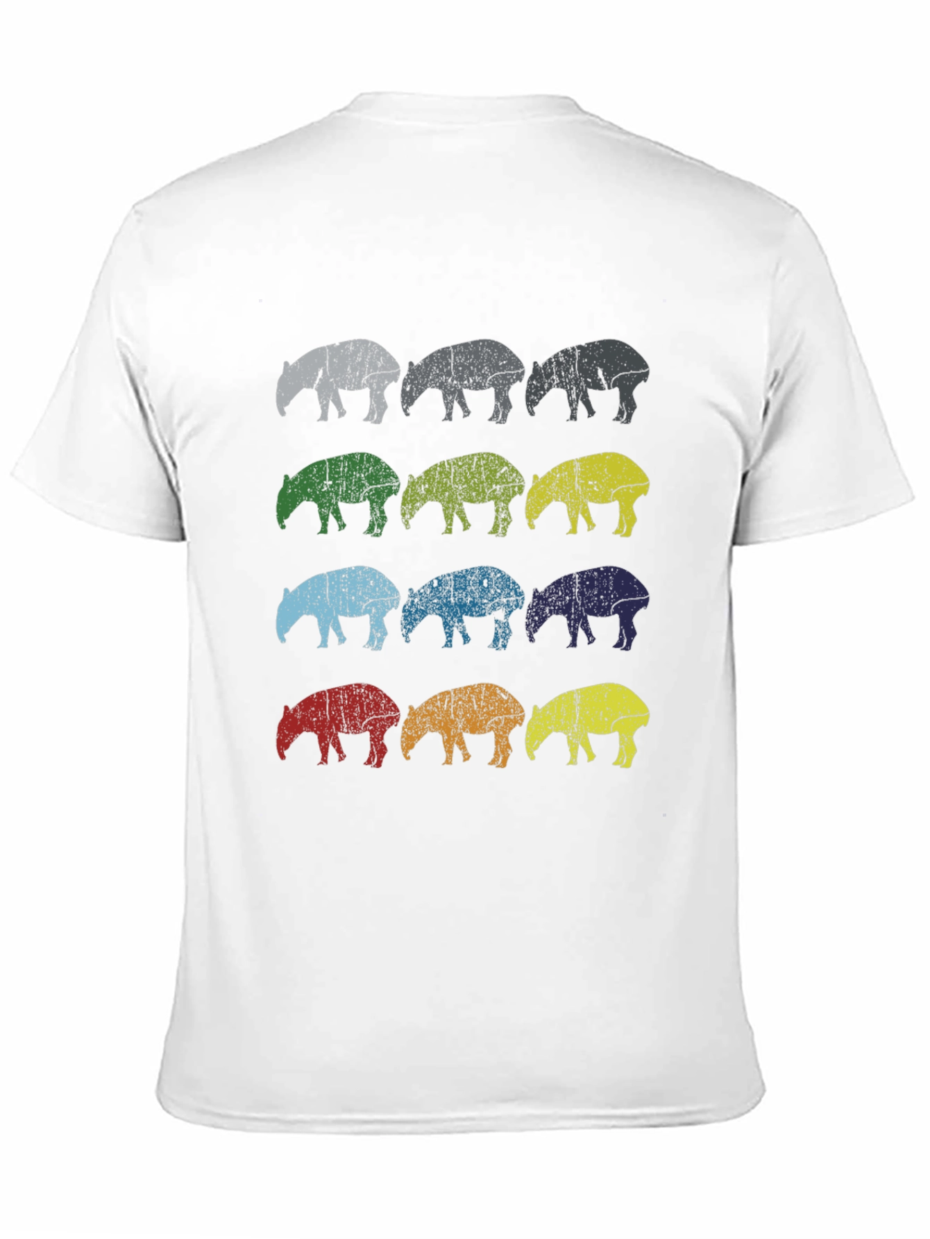 Retro Tapir Graphic Tee - Mens Black T-Shirt