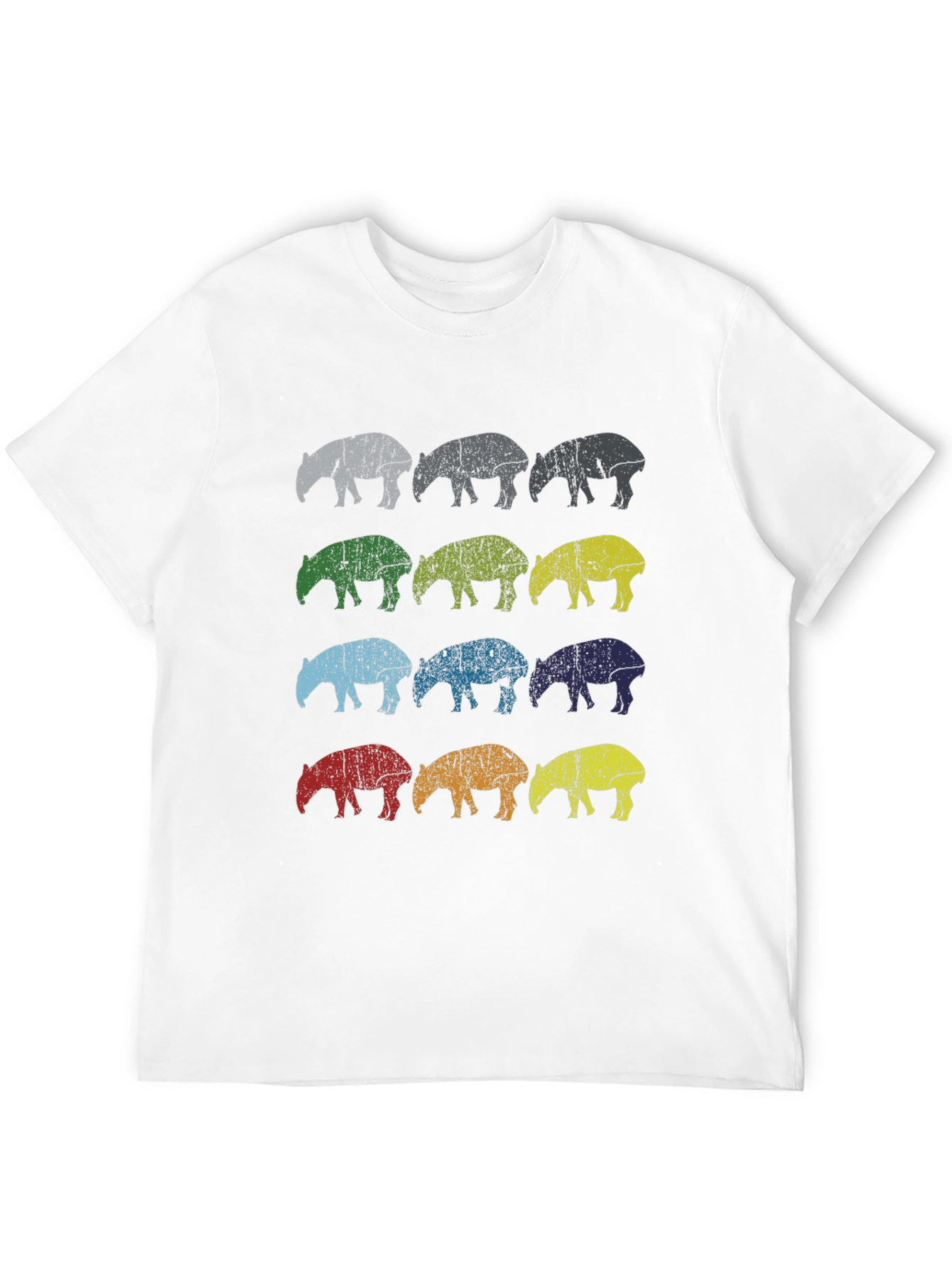 Retro Tapir Graphic Tee - Mens Black T-Shirt