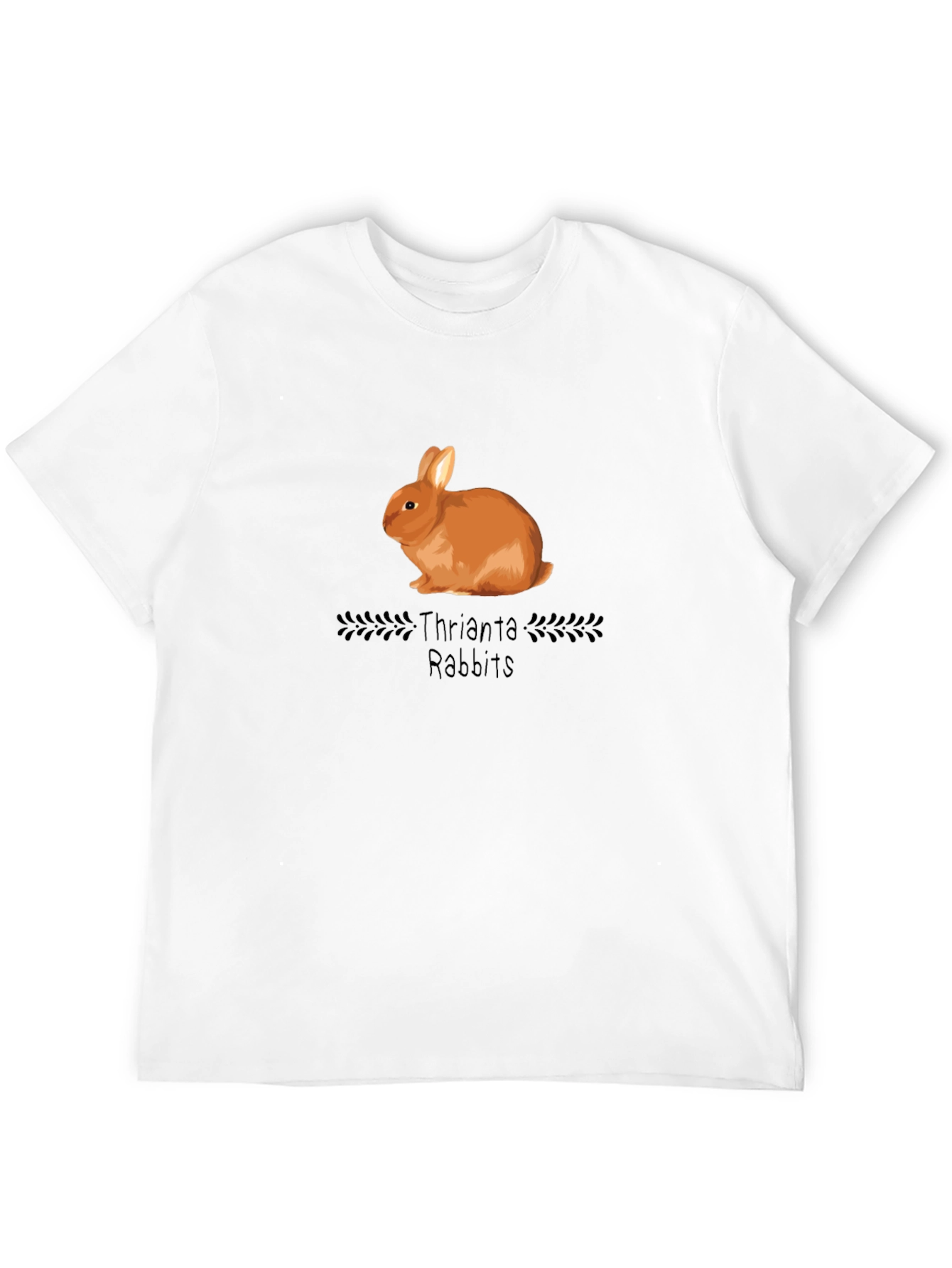 Thrianta Rabbits Graphic T-Shirt - Black