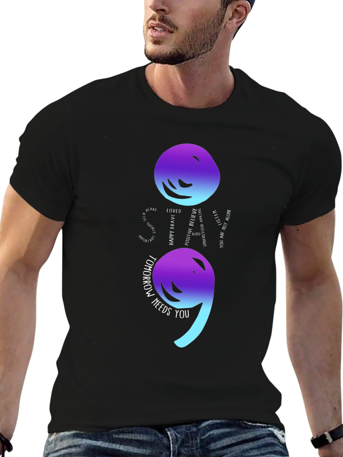 Semicolon Mental Health Awareness T-Shirt