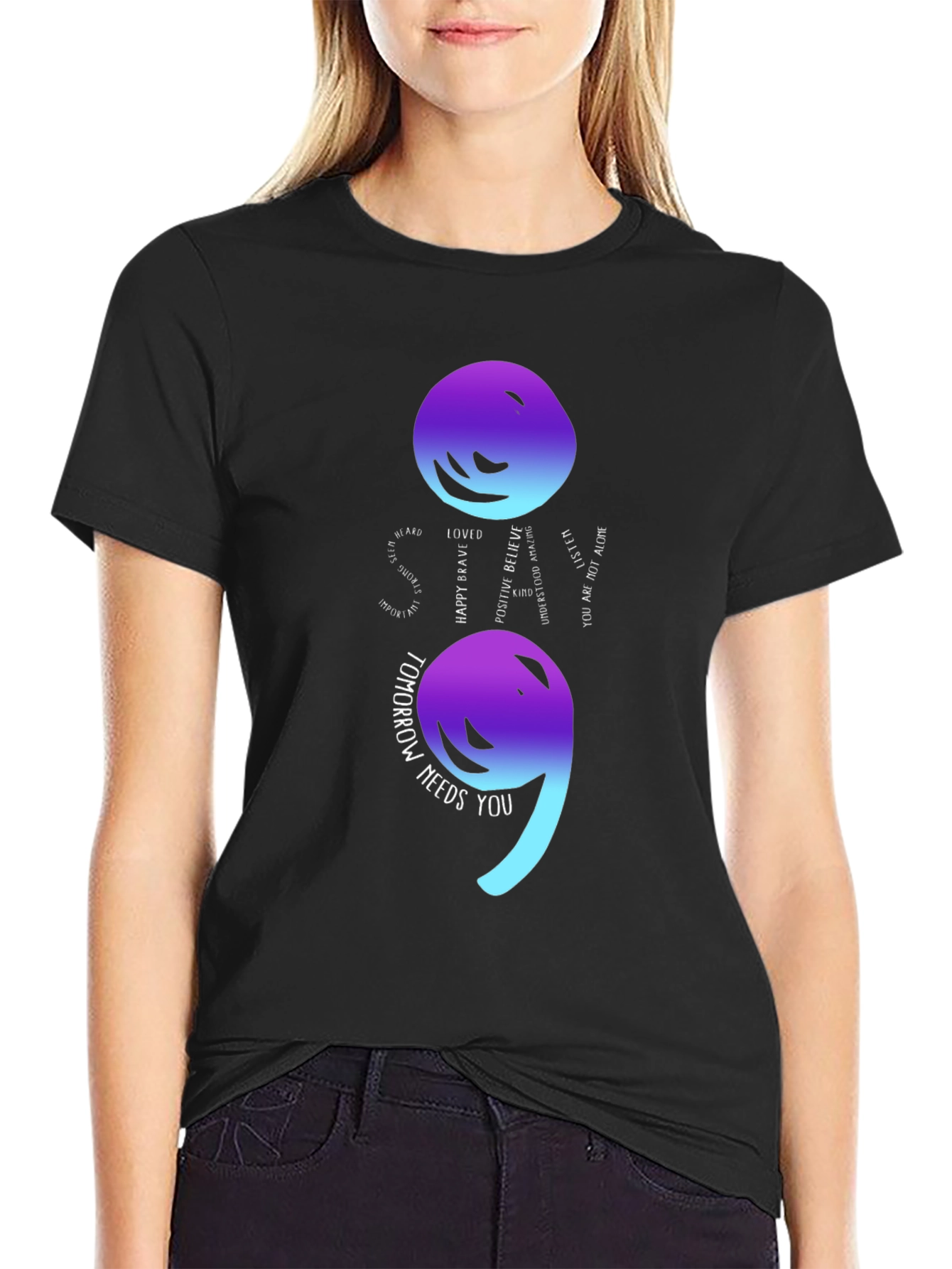 Semicolon Mental Health Awareness T-Shirt