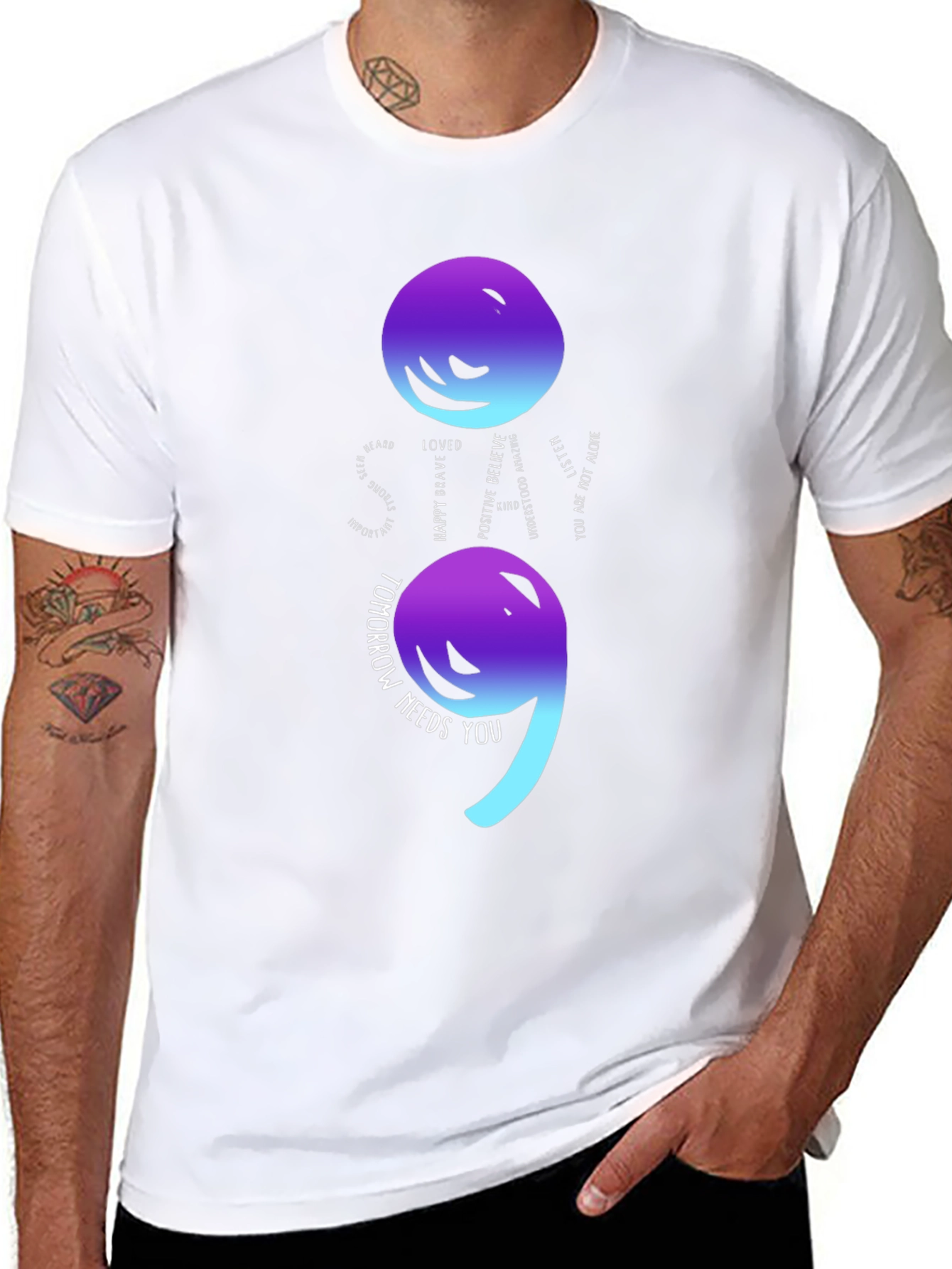 Semicolon Mental Health Awareness T-Shirt
