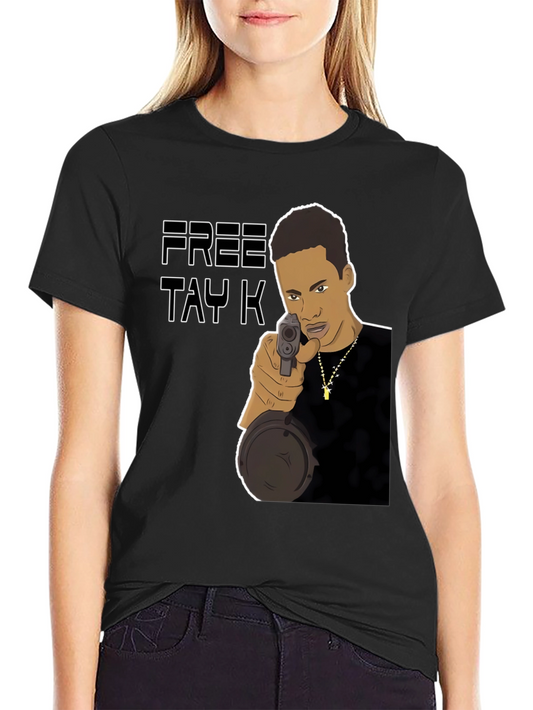 Free Tay-K Graphic Tee - Black Crew Neck Cotton T-Shirt