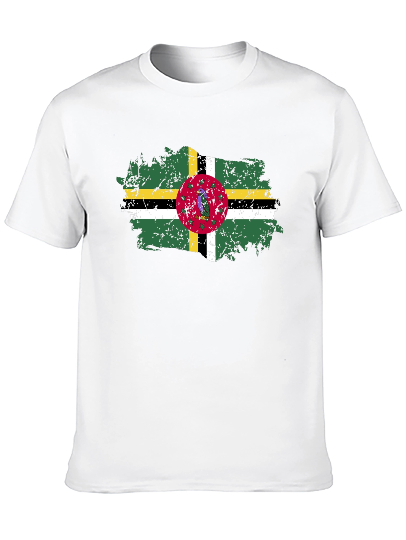 Dominica Flag T-Shirt Distressed Style