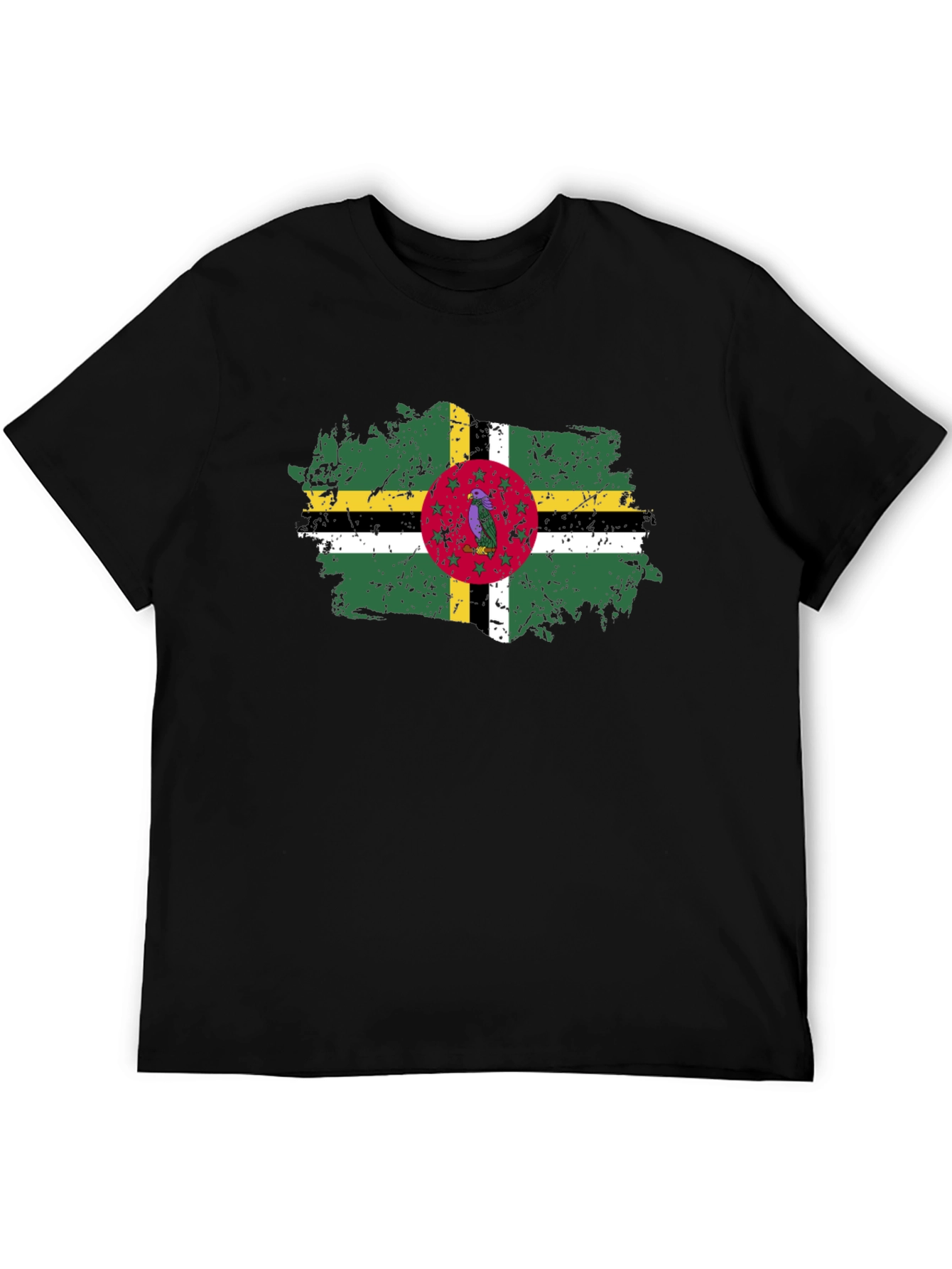 Dominica Flag T-Shirt Distressed Style