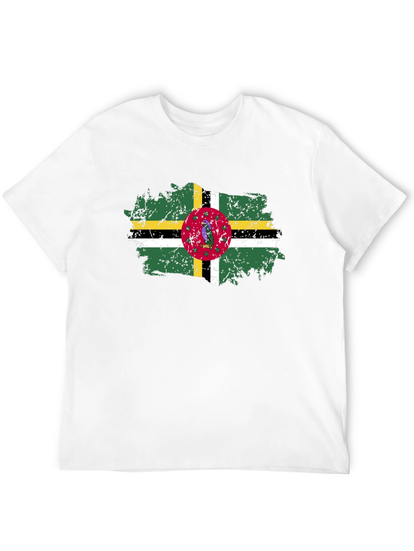 Dominica Flag T-Shirt Distressed Style