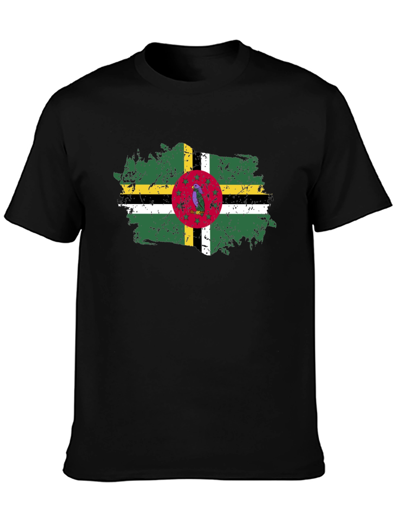 Dominica Flag T-Shirt Distressed Style