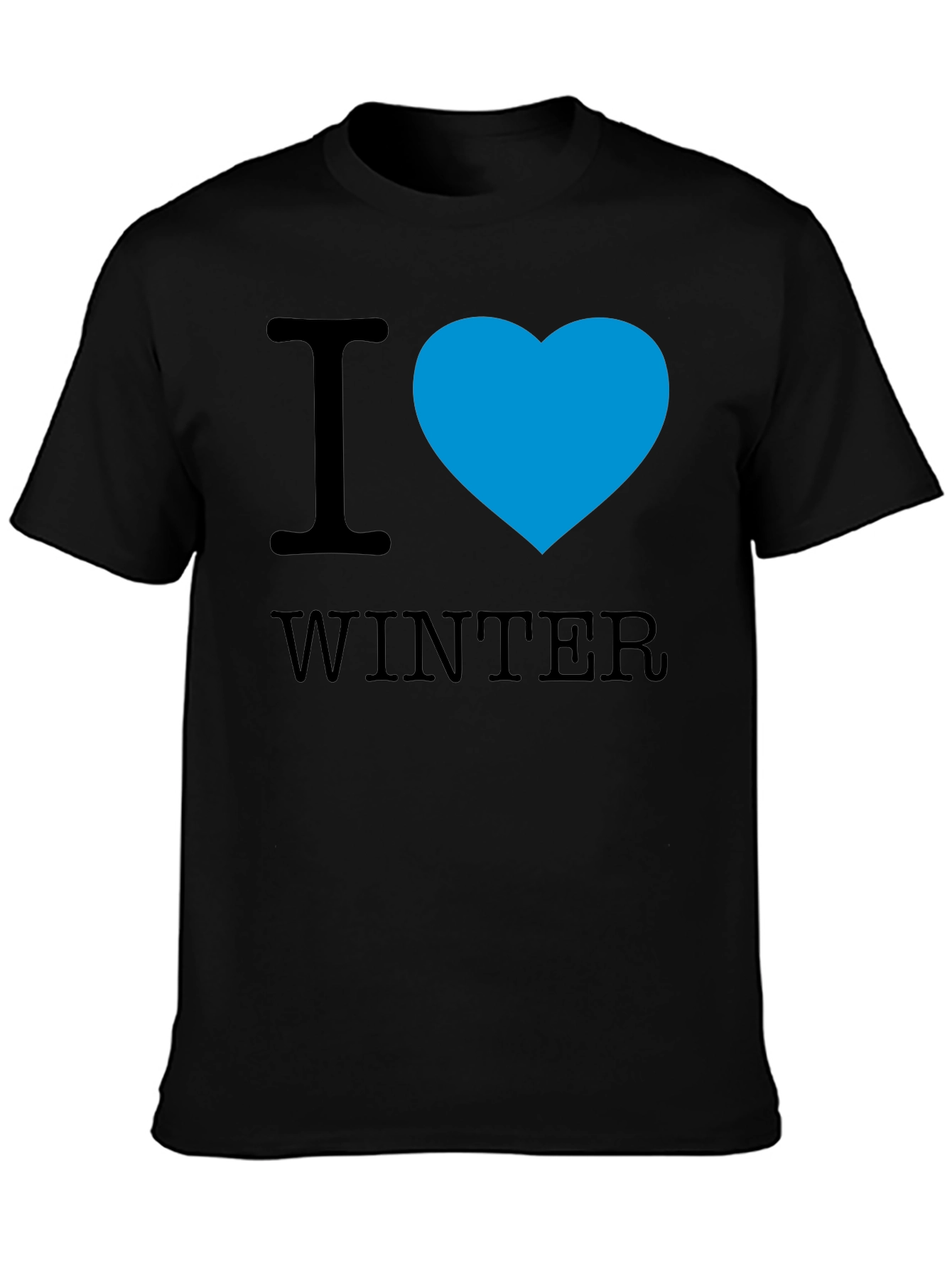 I Heart Winter Black Tee
